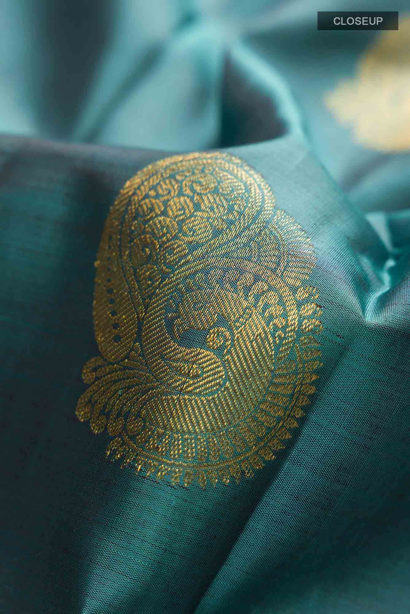 Blue Kanchipuram Silk Saree