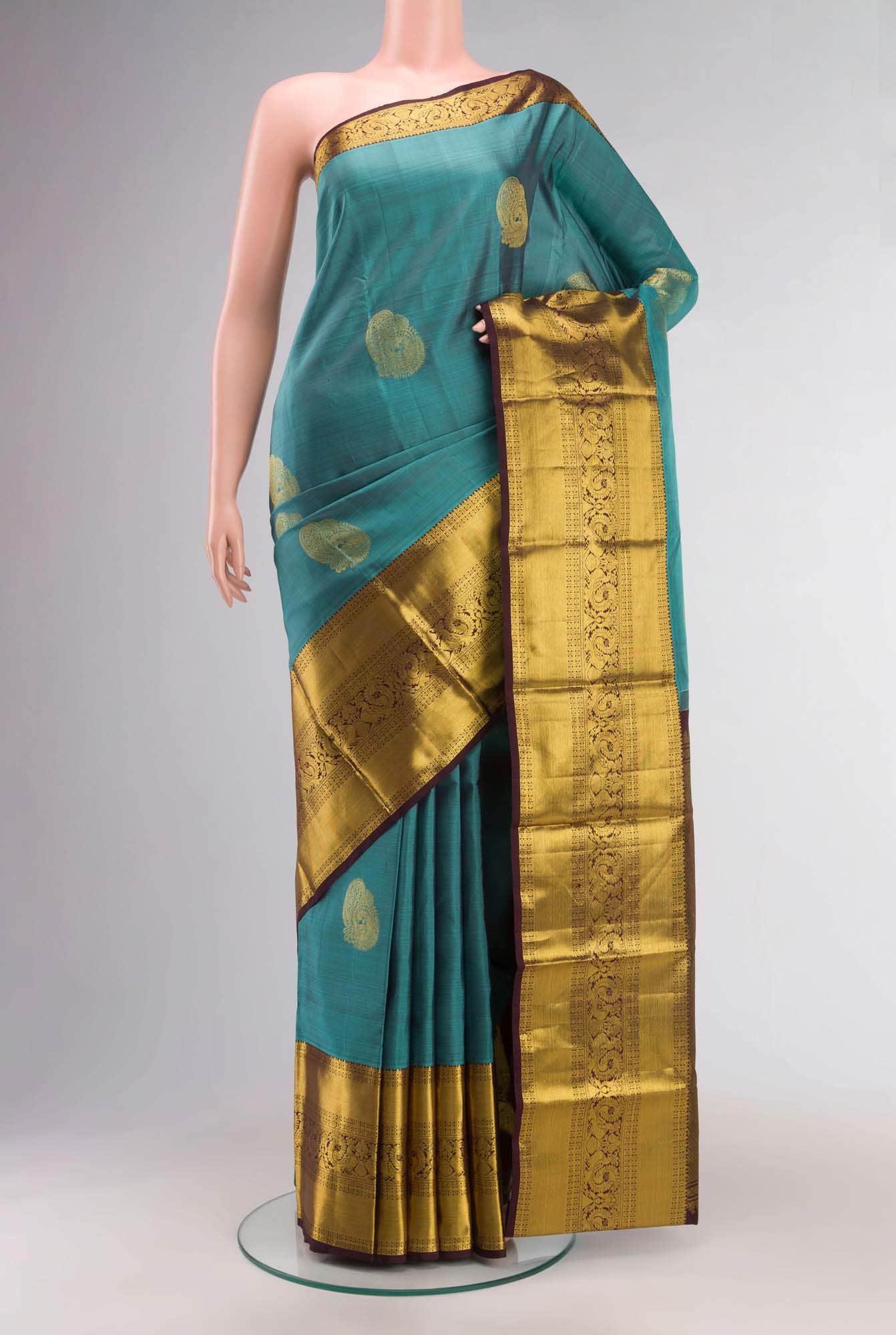 Blue Kanchipuram Silk Saree