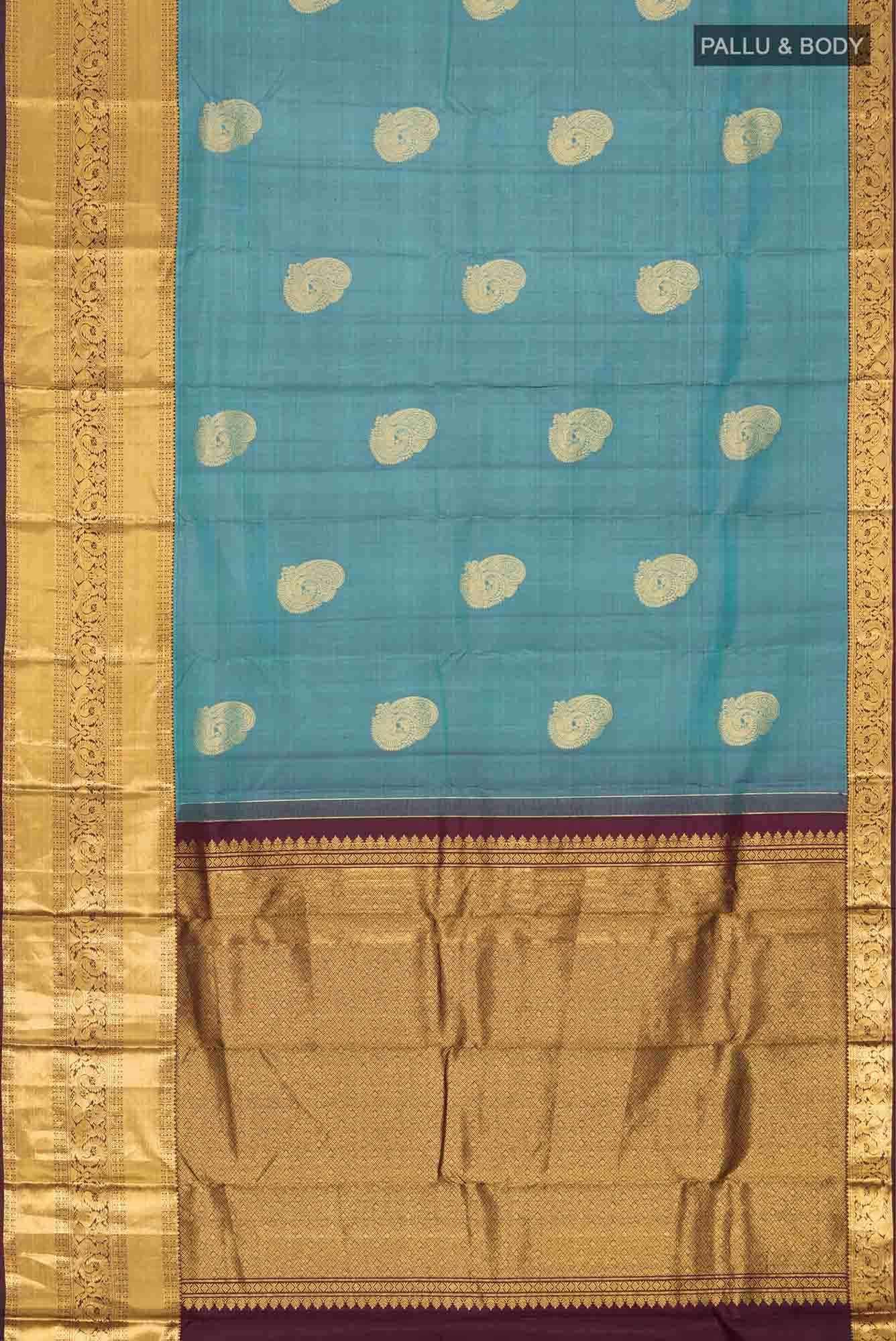 Blue Kanchipuram Silk Saree
