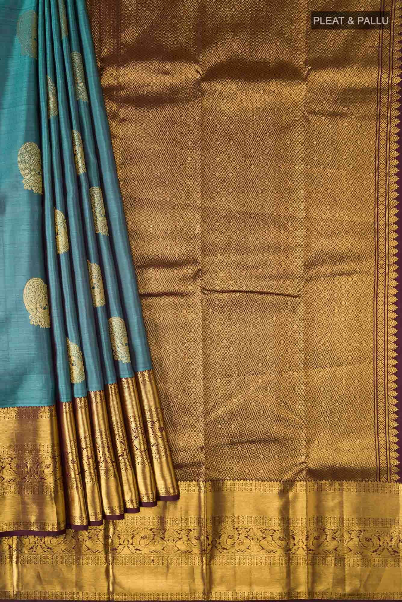 Blue Kanchipuram Silk Saree