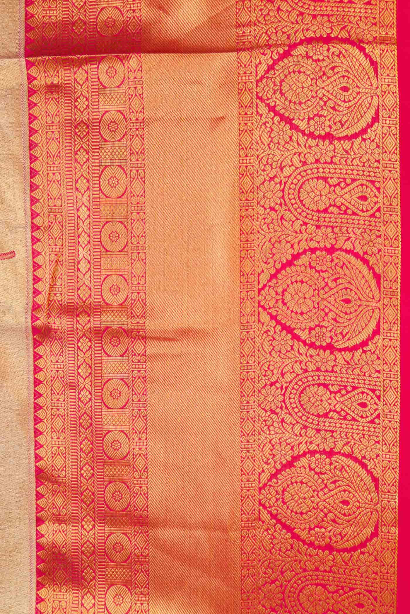 Gold Dual Tone Kanchipuram Tissue Silk Saree