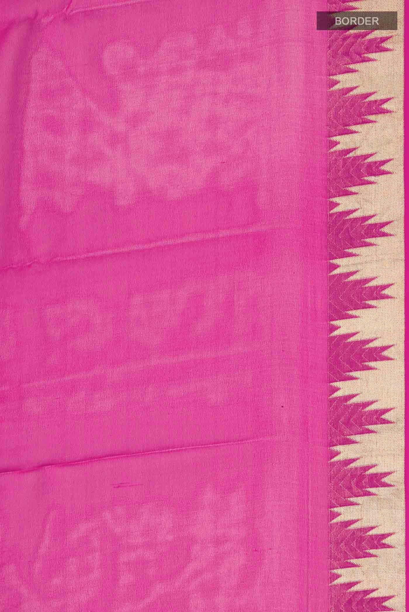 Pink Mysore Chiffon Saree