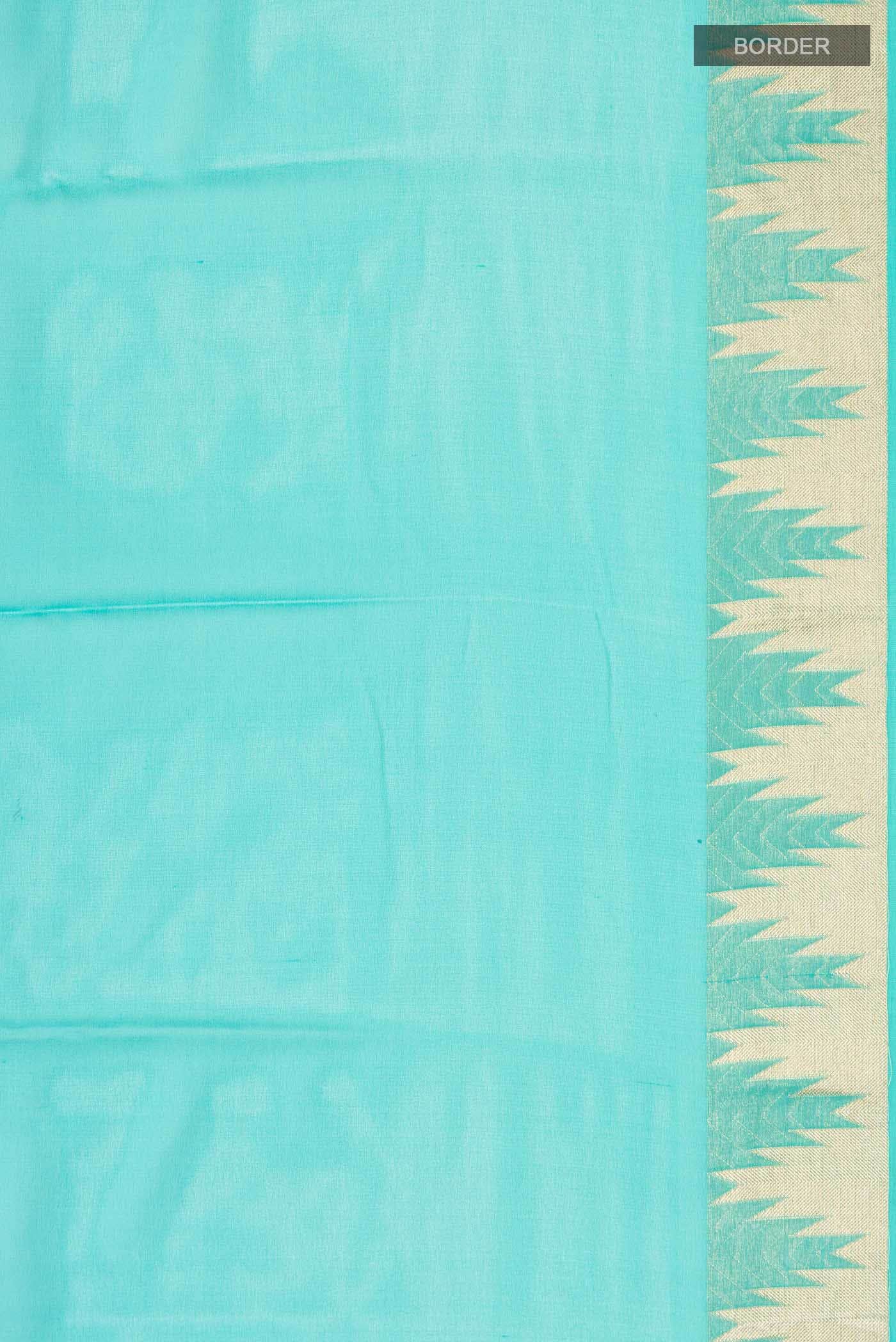 Turquoise Mysore Georgette Saree