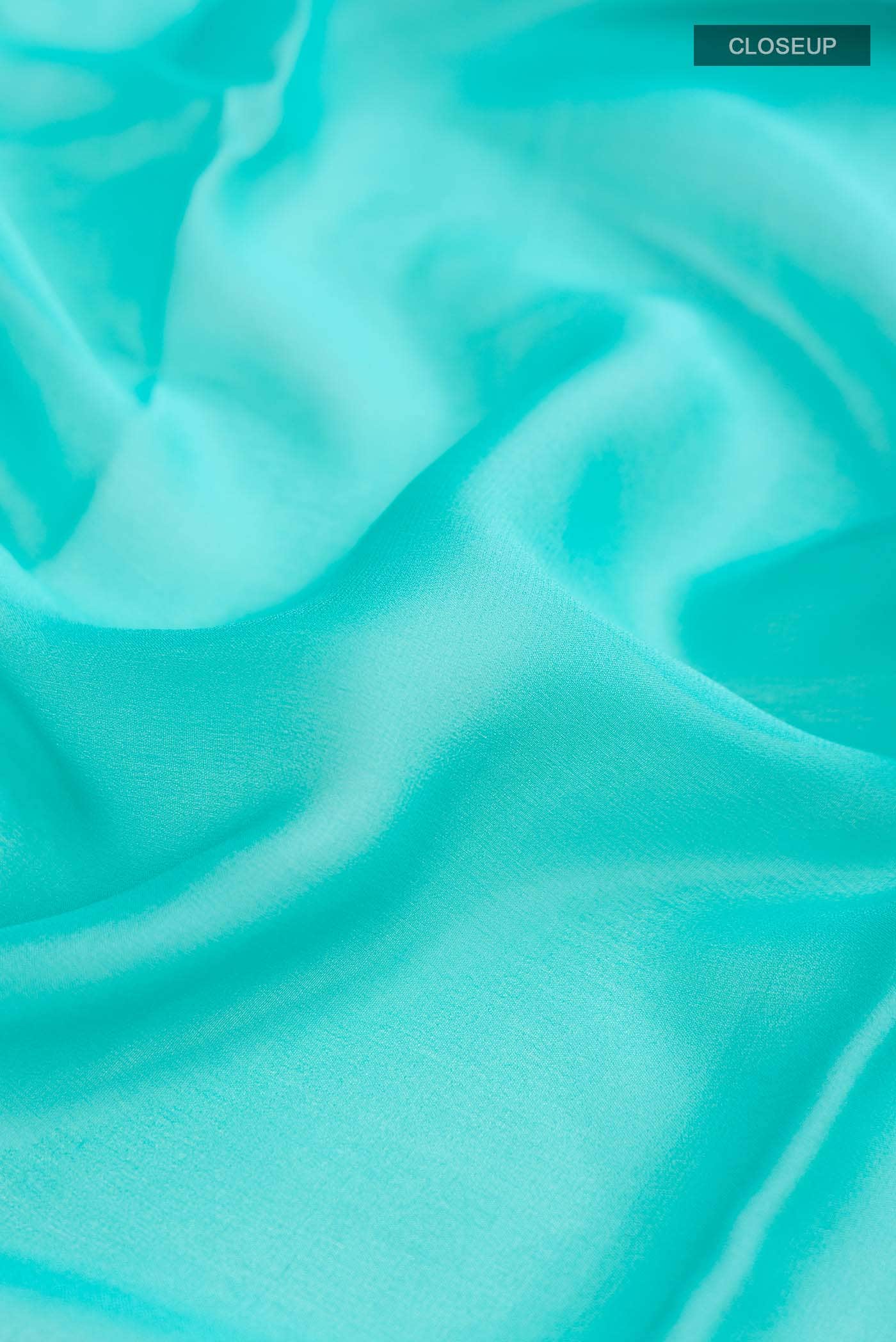 Turquoise Mysore Georgette Saree