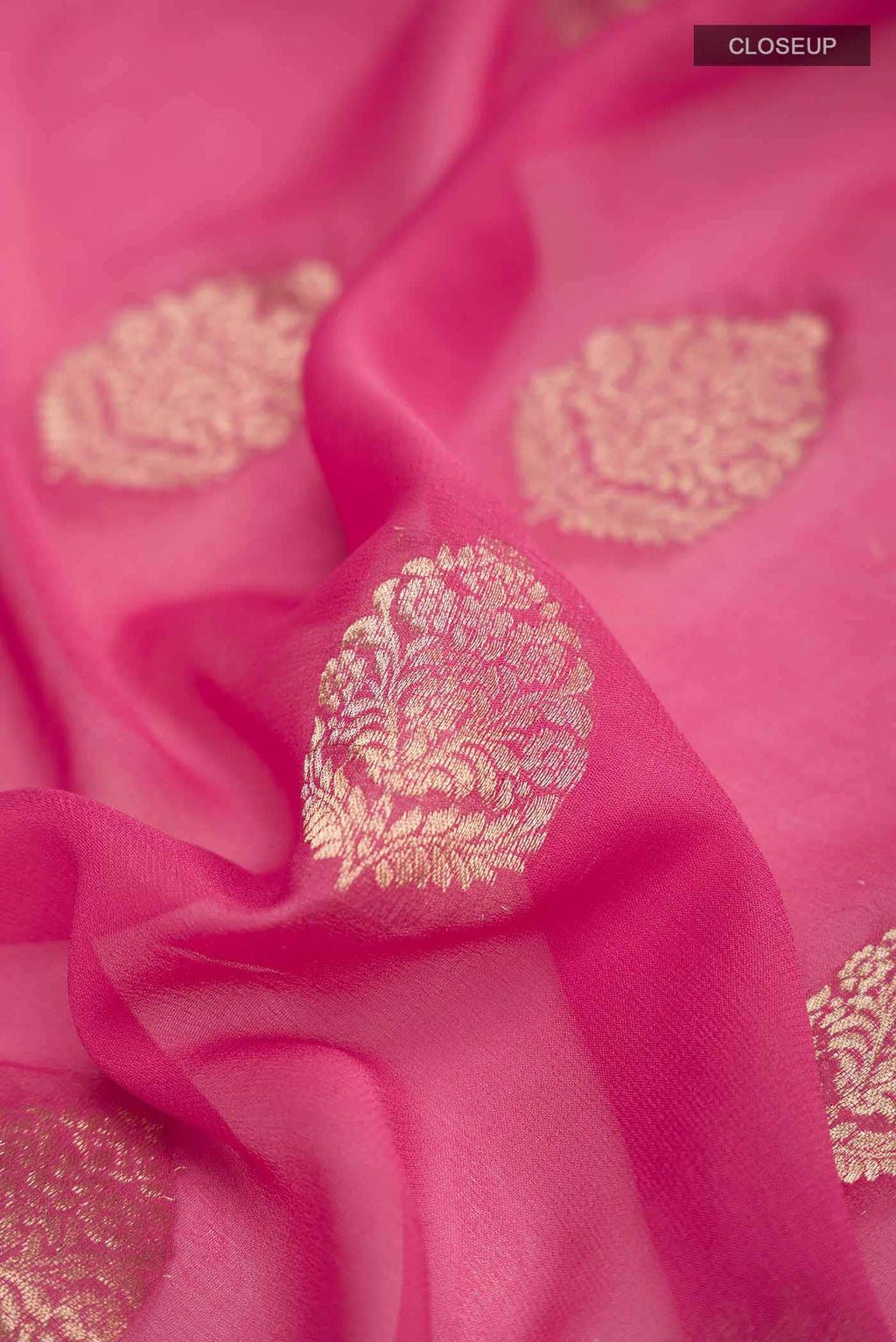 Pink Mysore Georgette Saree