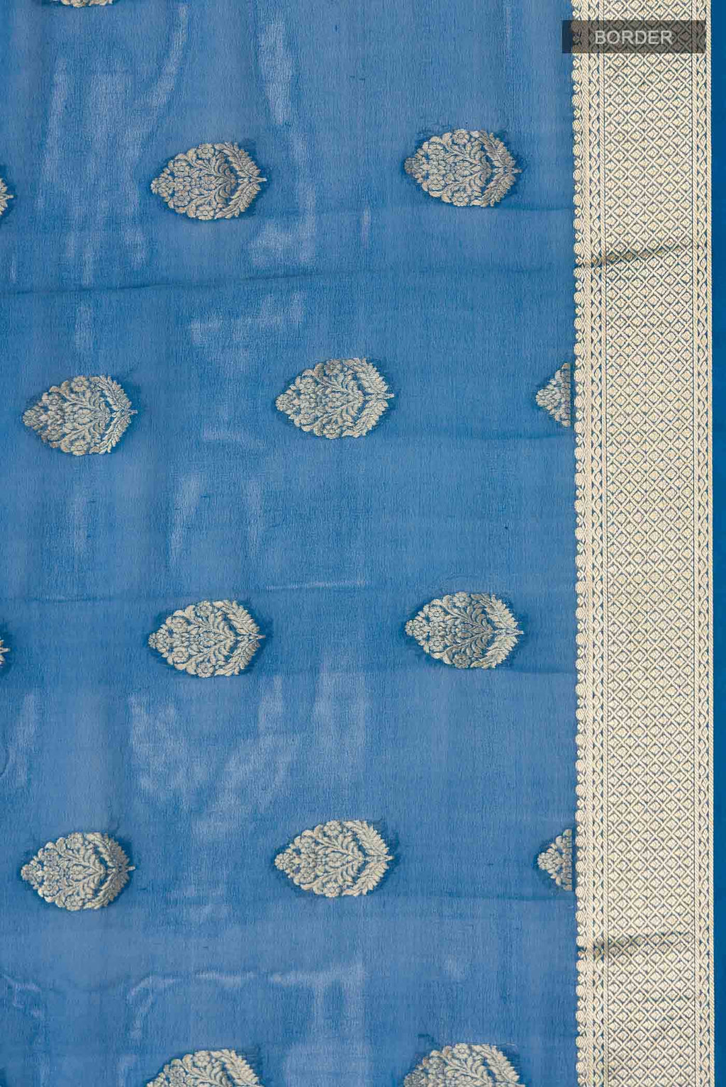 Blue Mysore Georgette Saree