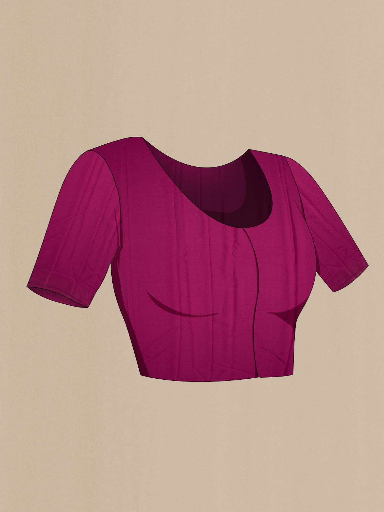 Magenta Mysore Chiffon Saree