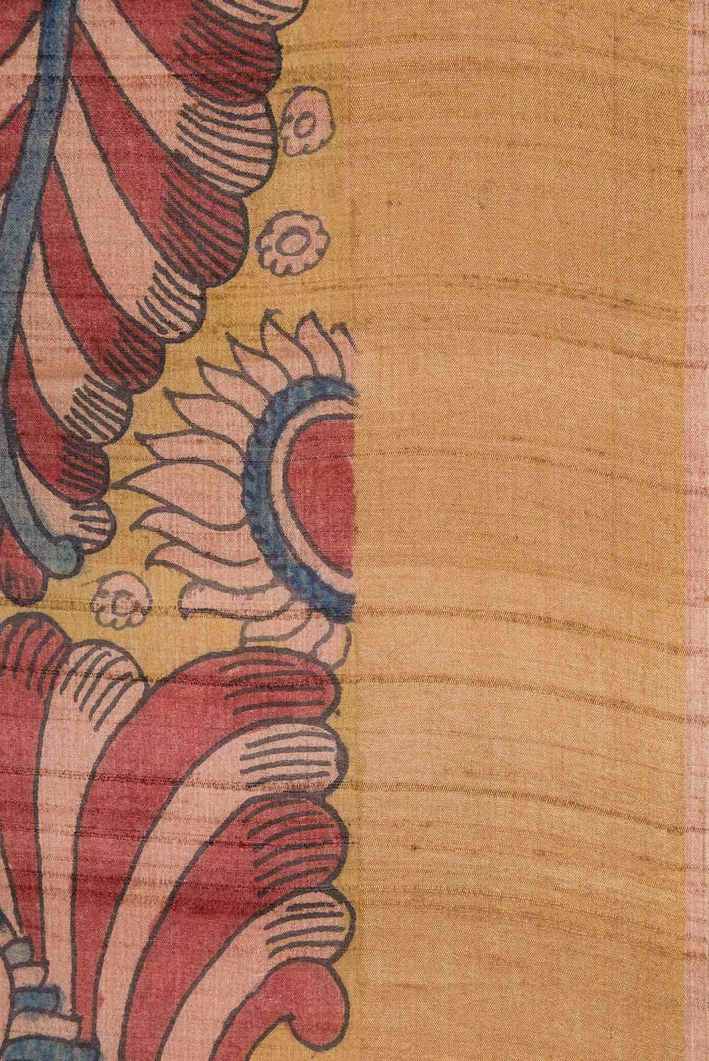 Sandal Tussar Silk Saree