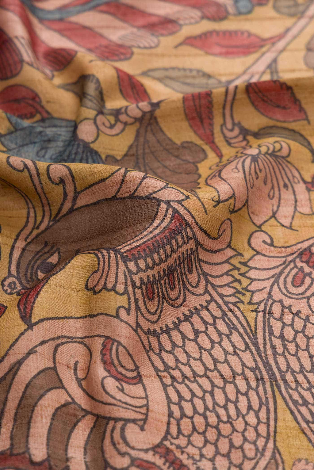 Sandal Tussar Silk Saree