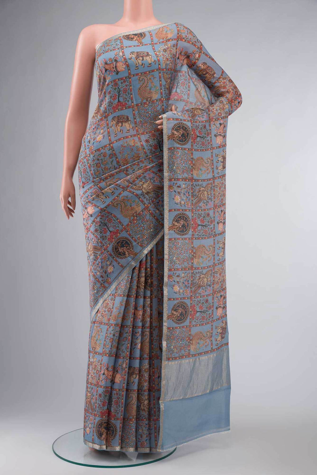 Blue Kota Silk Saree