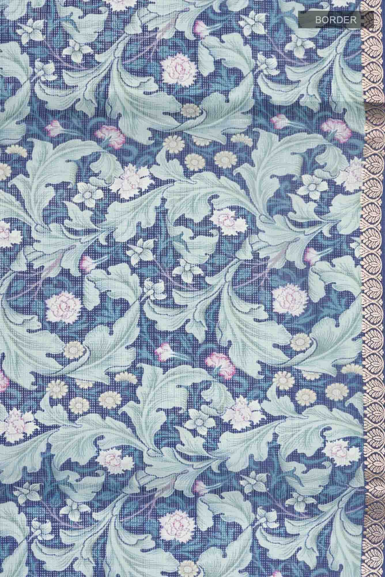 Blue Kota Silk Saree