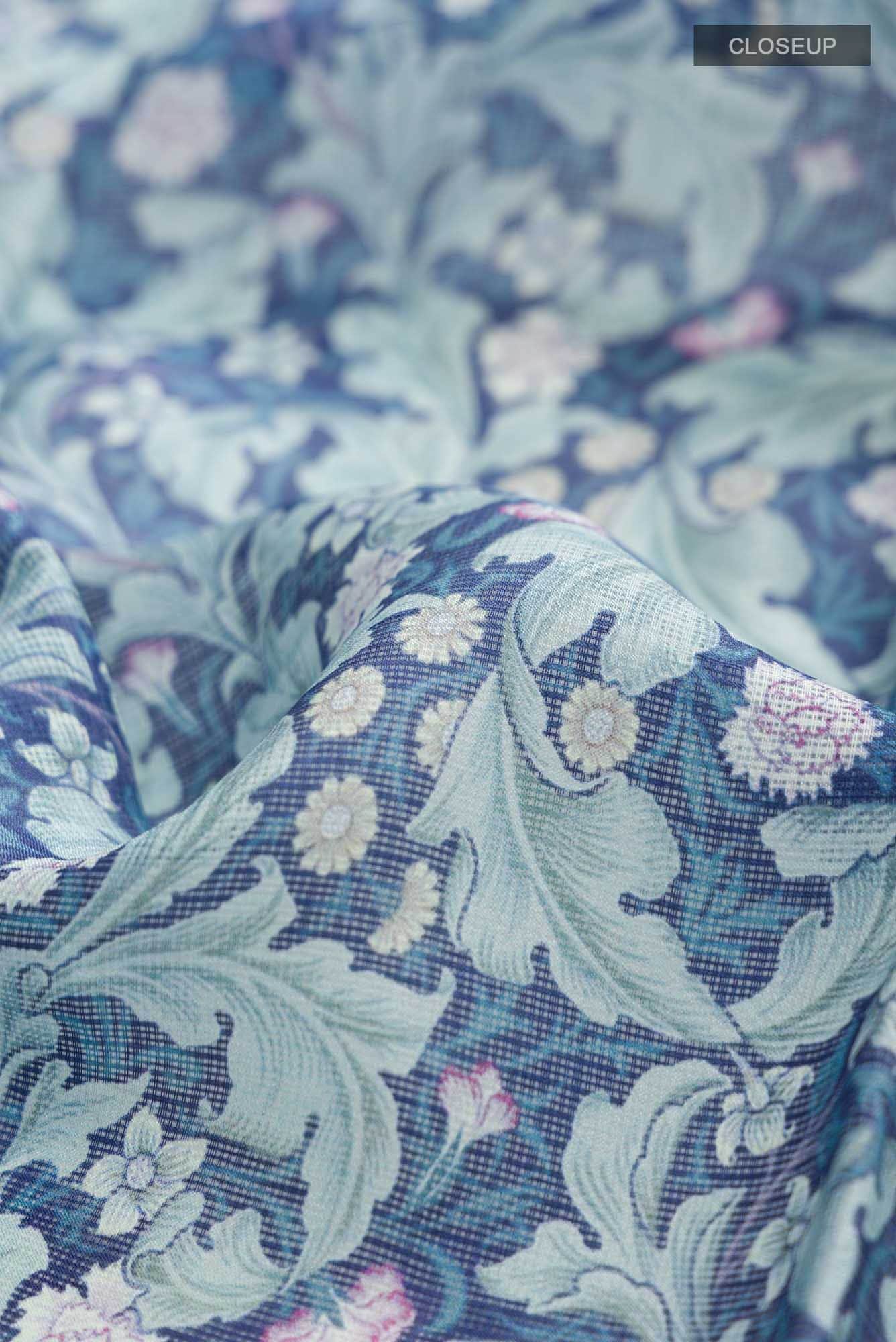 Blue Kota Silk Saree