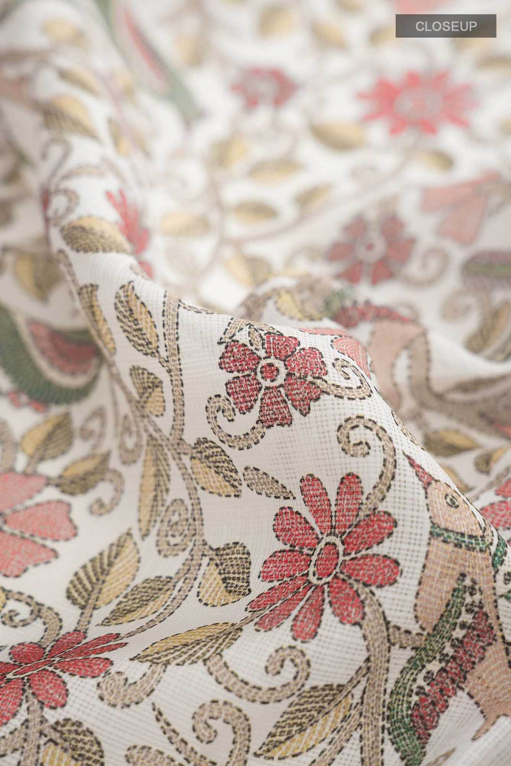 Off White Kota Silk Saree