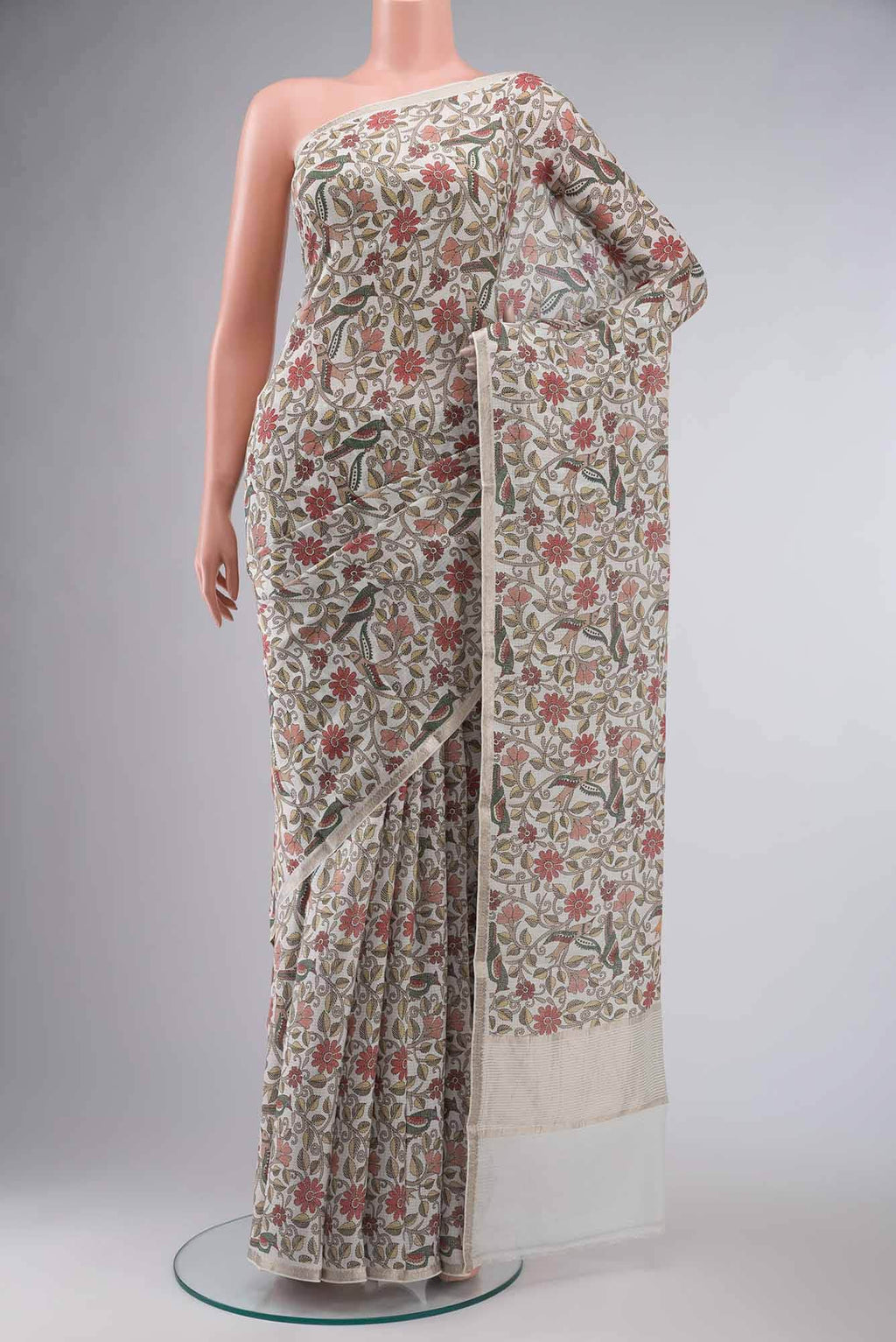 Off White Kota Silk Saree