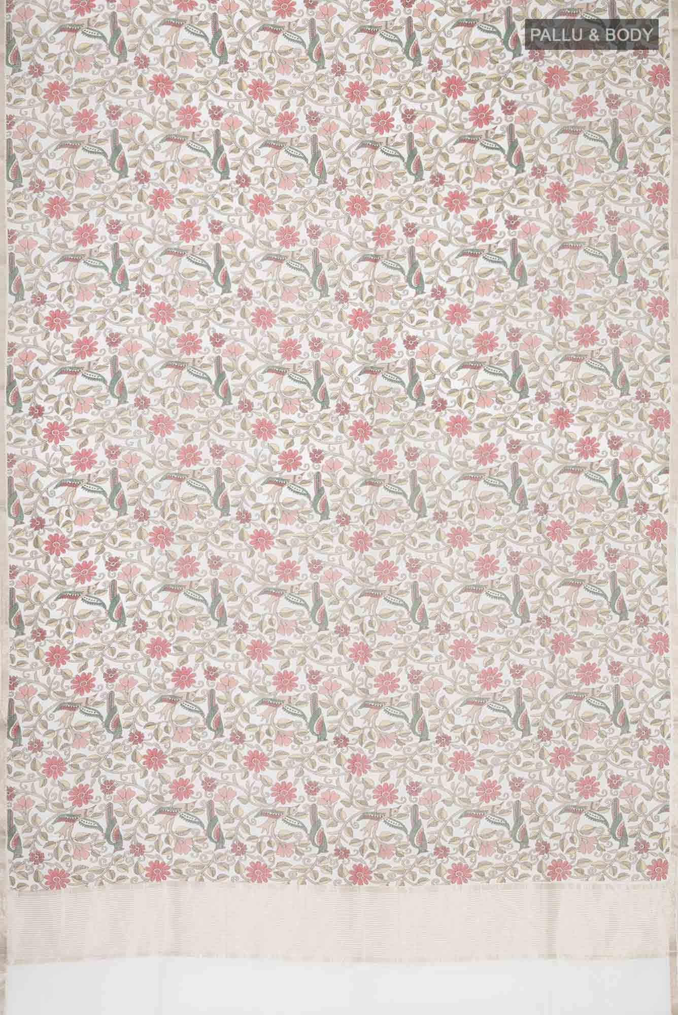 Off White Kota Silk Saree