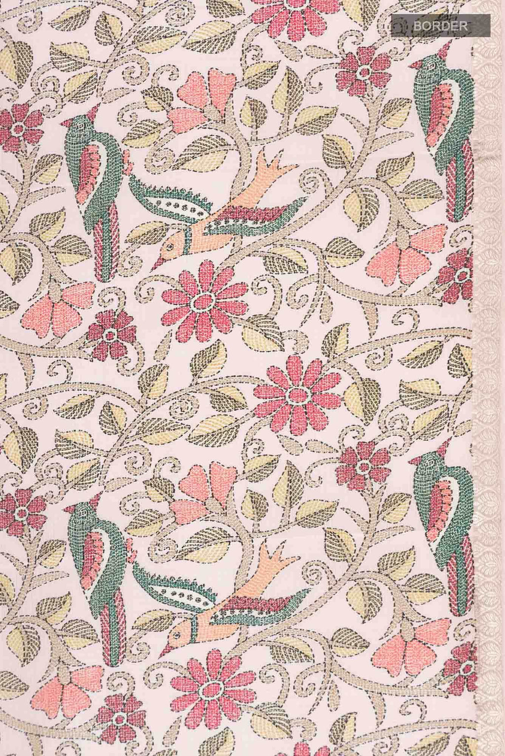 Peach Kota Silk Saree