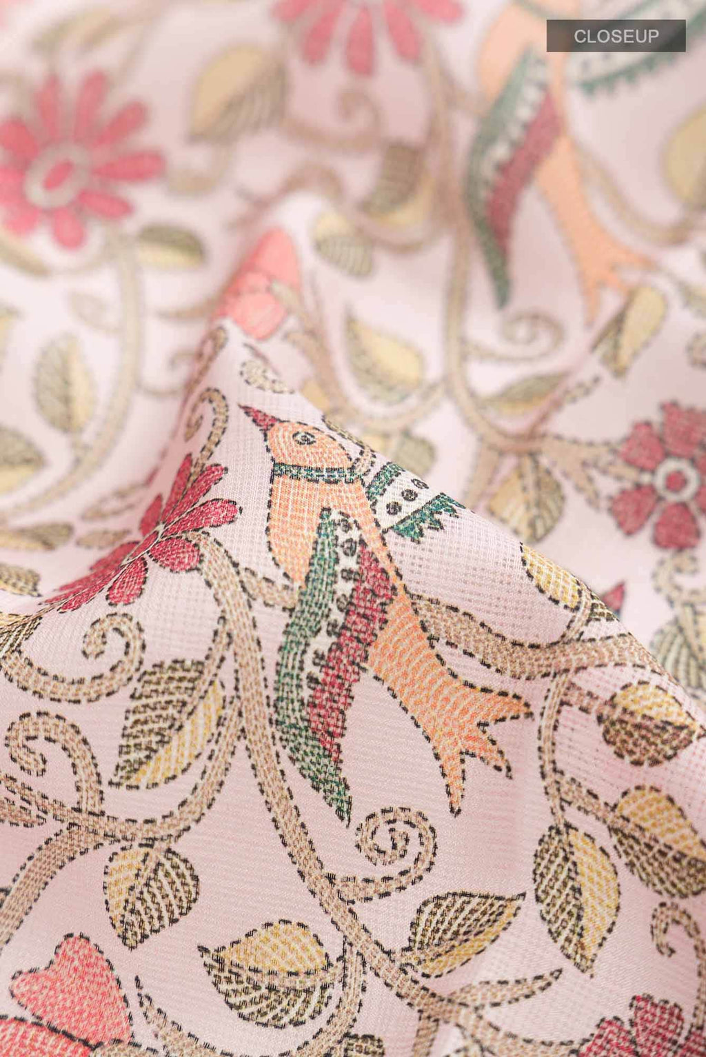 Peach Kota Silk Saree