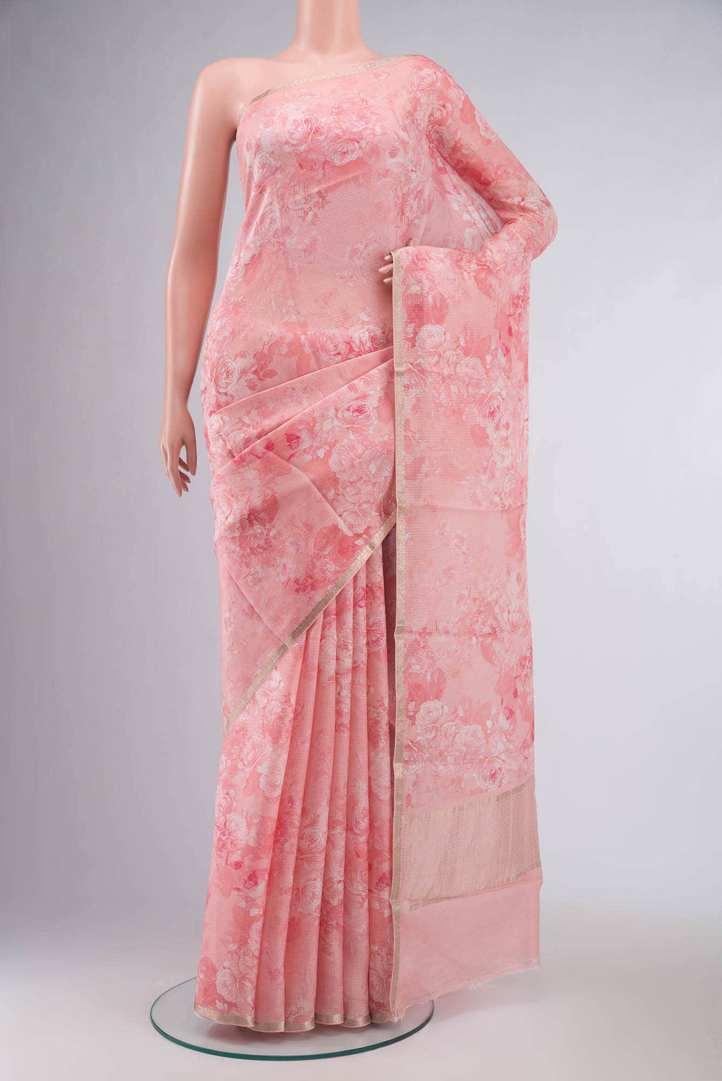 Pink Kota Silk Saree