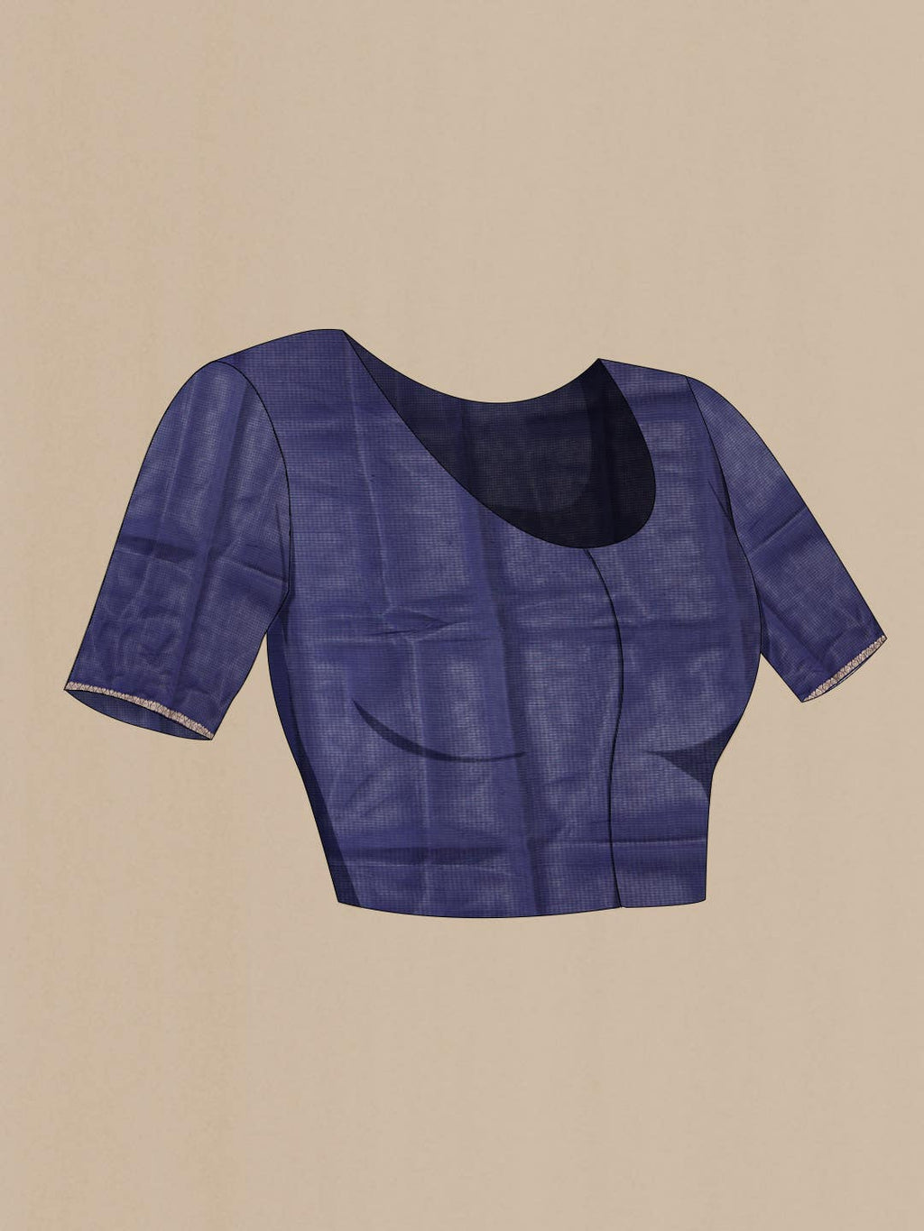 Navy Blue Kota Silk Saree