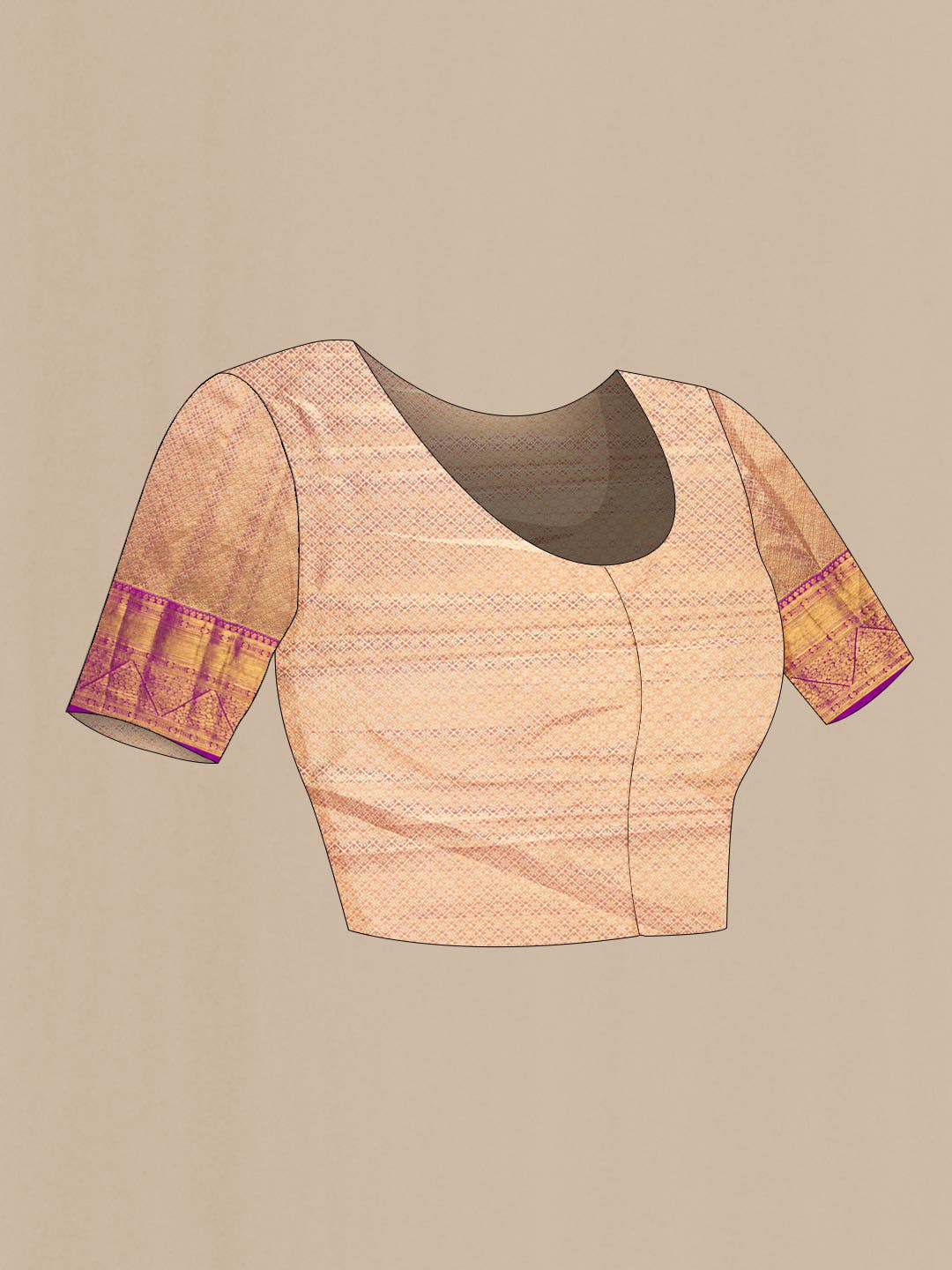 Gold Dual Tone Kanchipuram Tissue Silk Saree