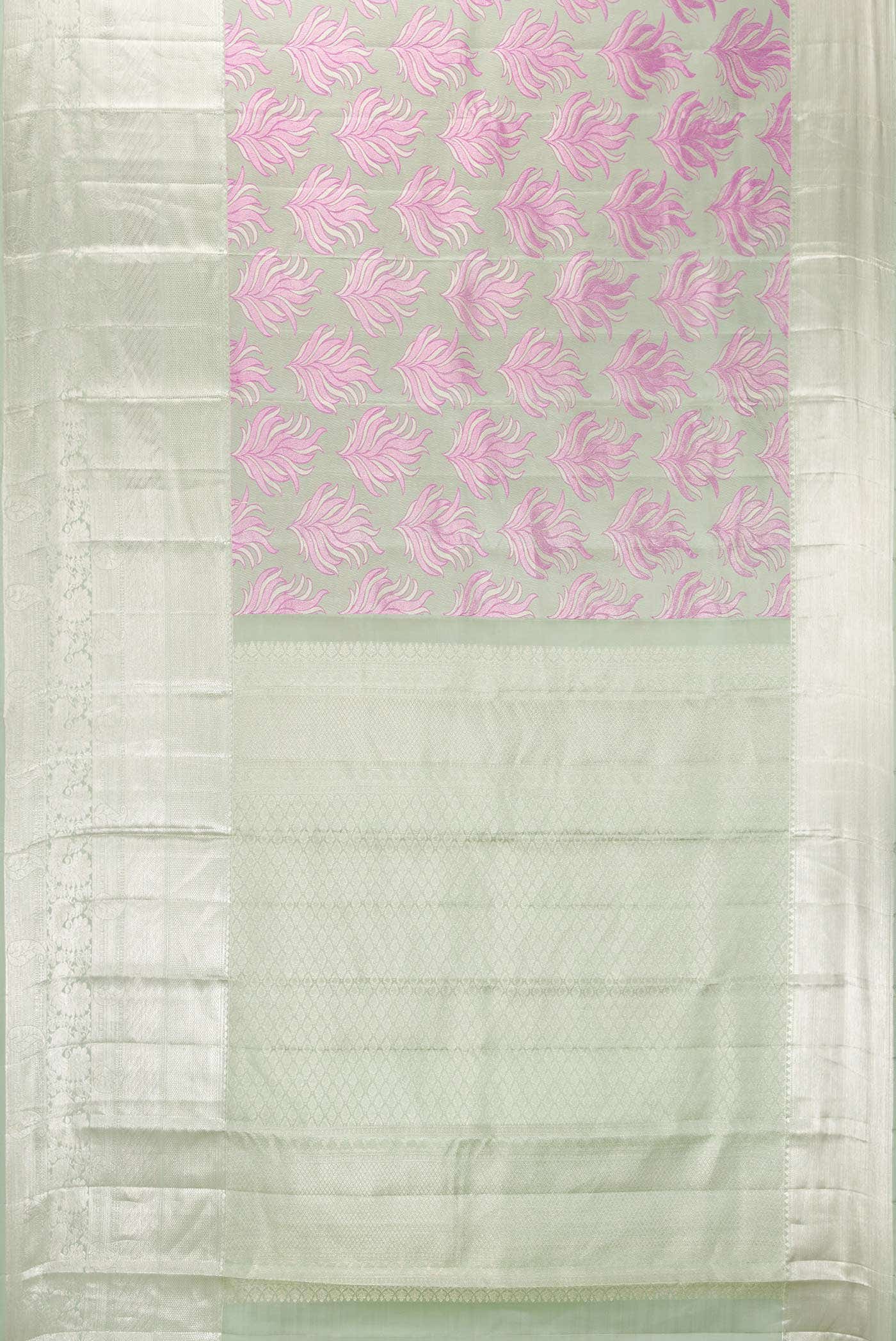 Davys Grey Kanchipuram Silk Saree