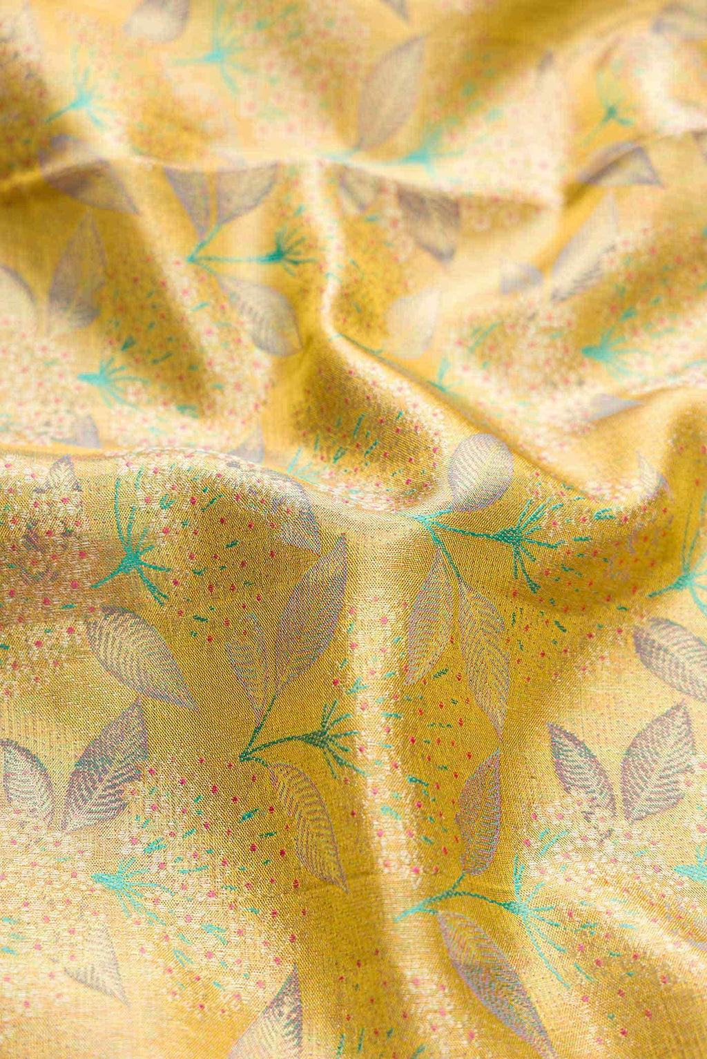 Gold Dual Tone Kanchipuram Tissue Silk Saree