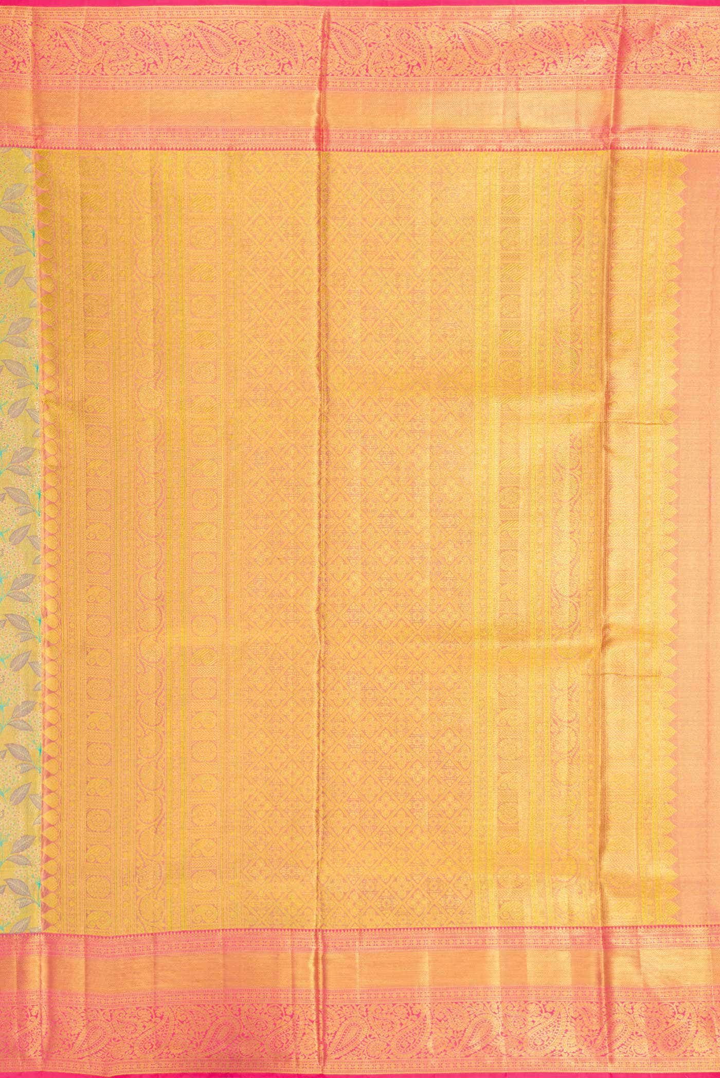 Gold Dual Tone Kanchipuram Tissue Silk Saree