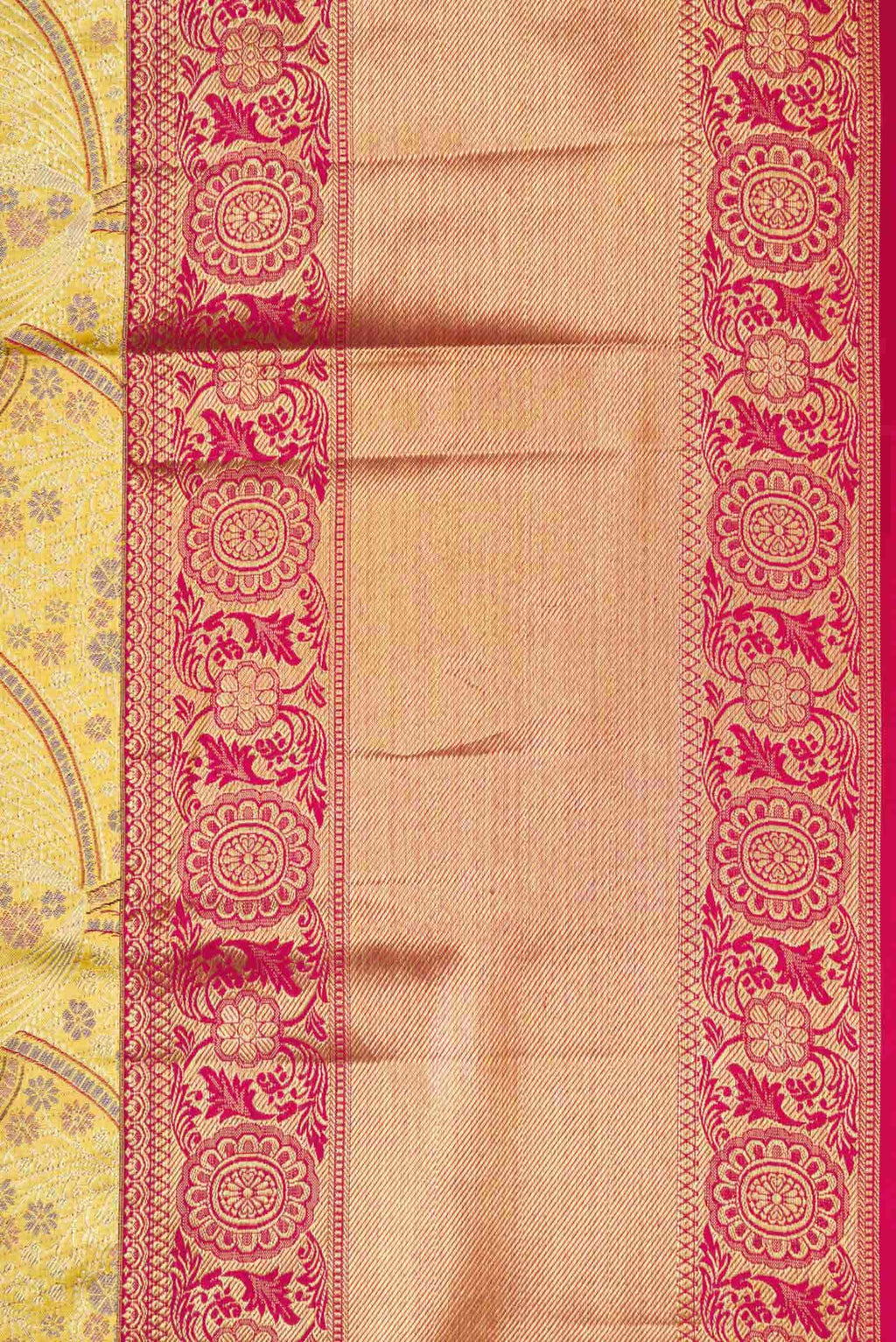 Gold Dual Tone Kanchipuram Tissue Silk Saree