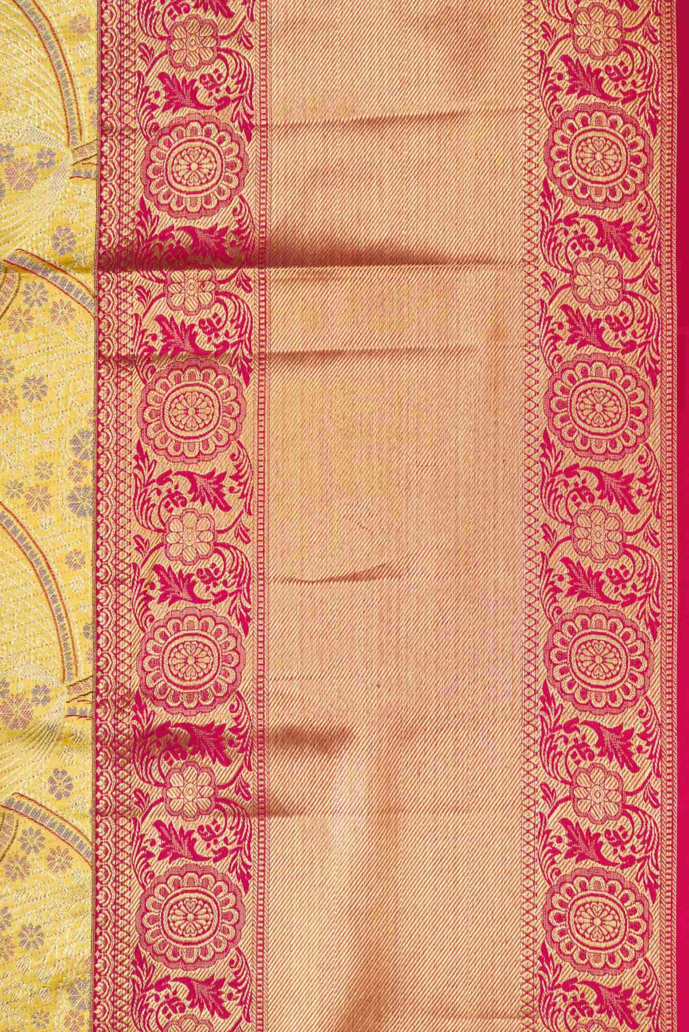Gold Dual Tone Kanchipuram Tissue Silk Saree