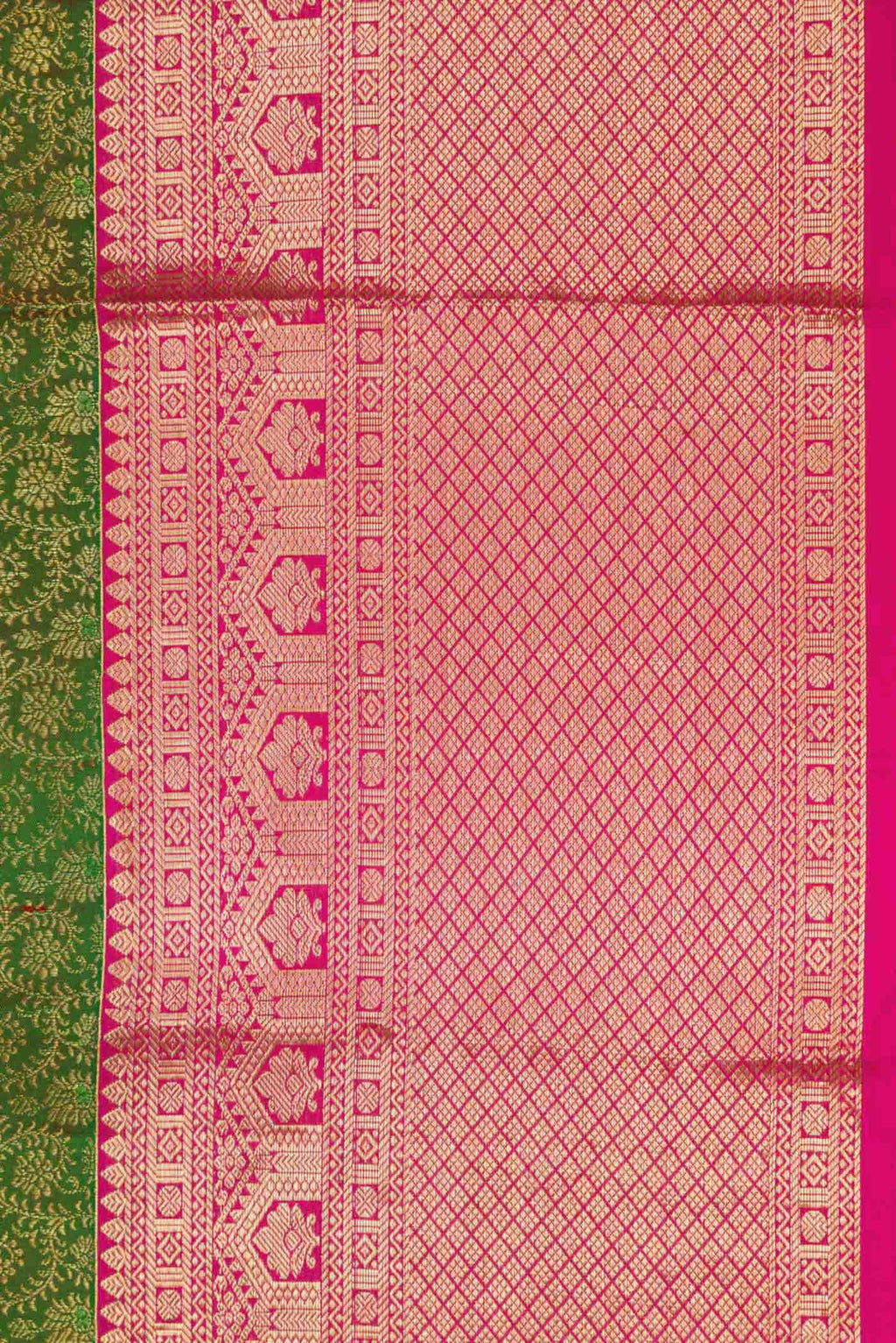 Green Dual Tone Kanchipuram Silk Saree