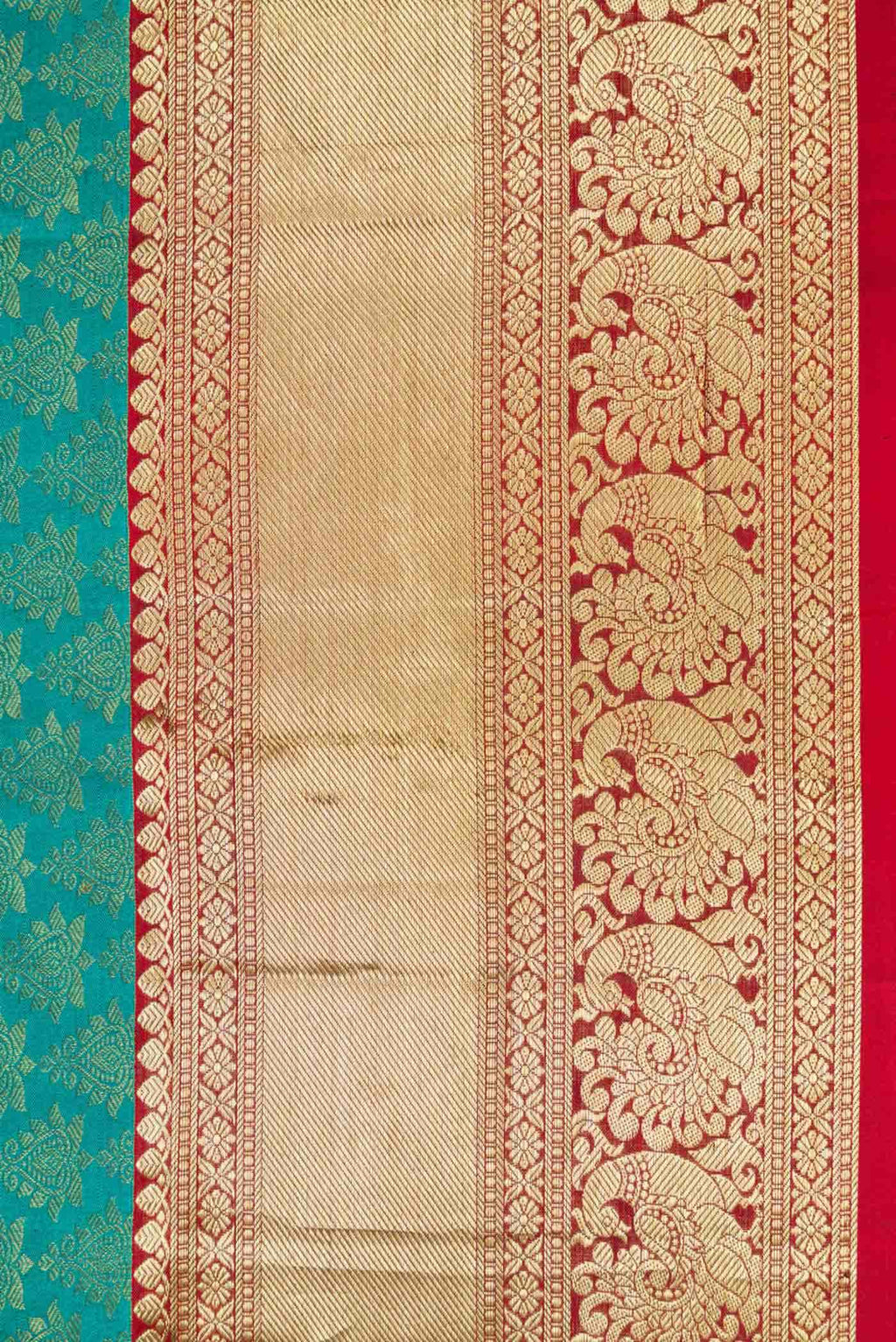 Green Dual Tone Kanchipuram Silk Saree