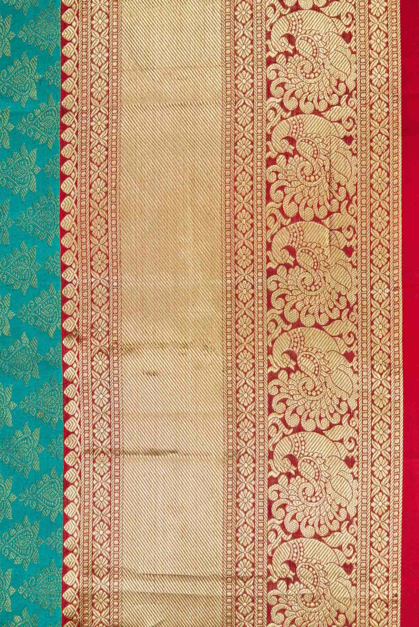 Green Dual Tone Kanchipuram Silk Saree