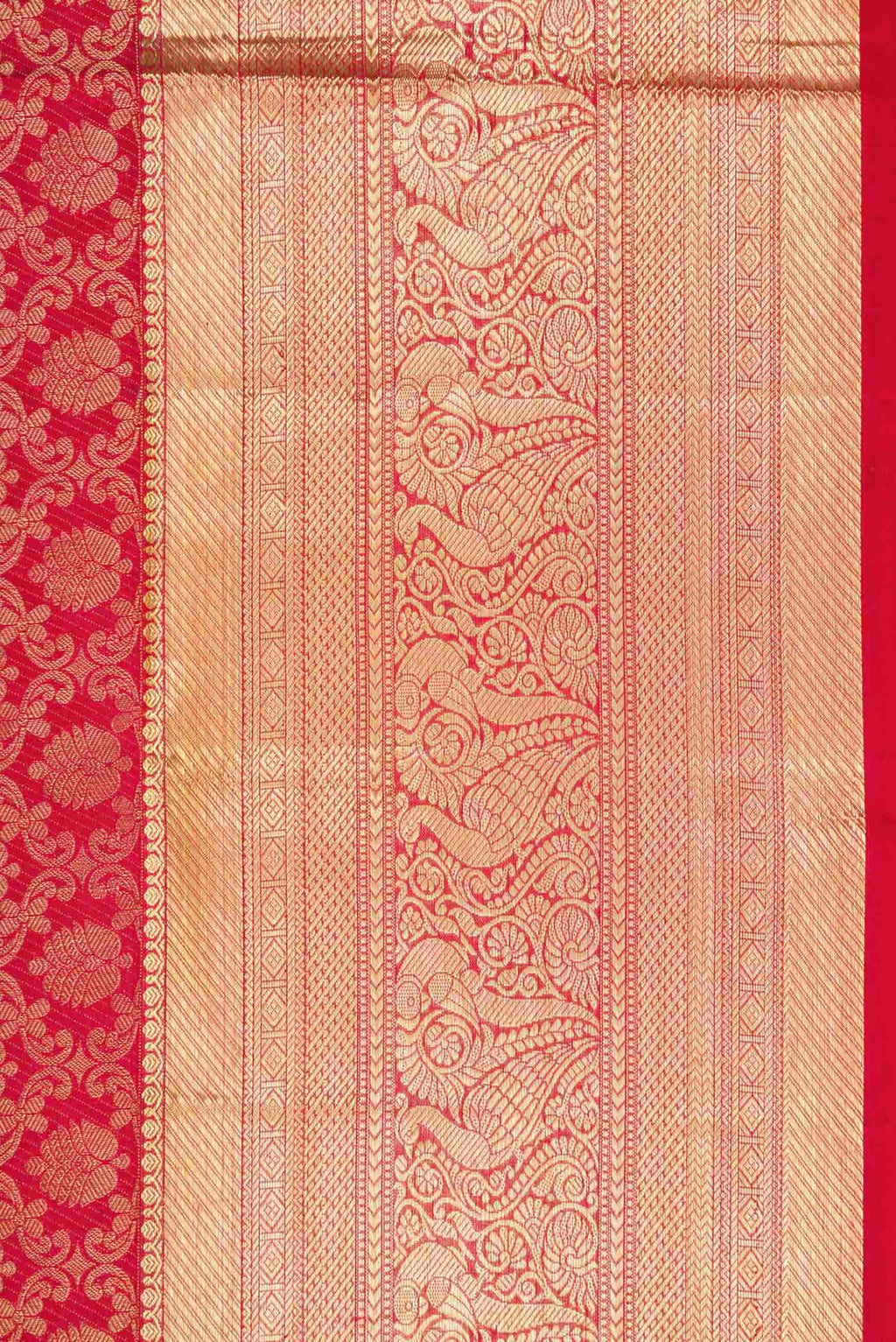 Dark Pink Dual Tone Kanchipuram Silk Saree