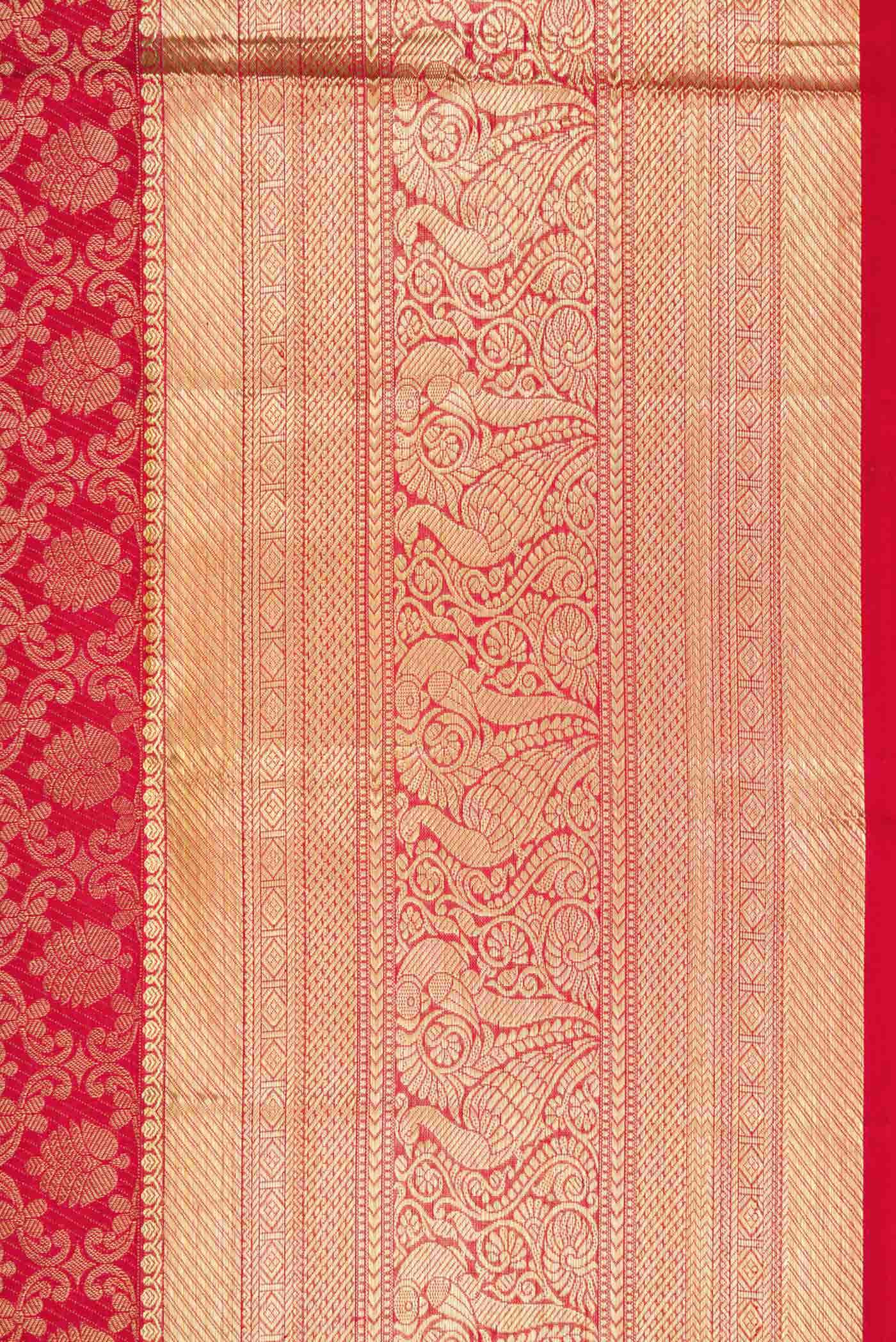 Dark Pink Dual Tone Kanchipuram Silk Saree