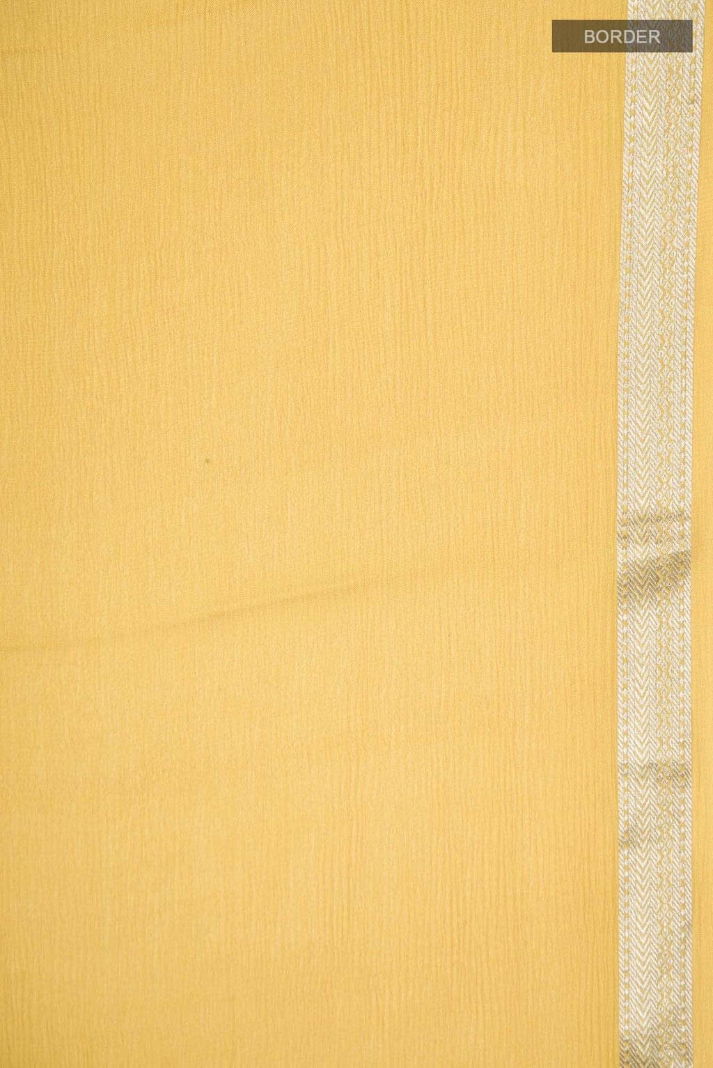 Yellow Mysore Crepe Saree