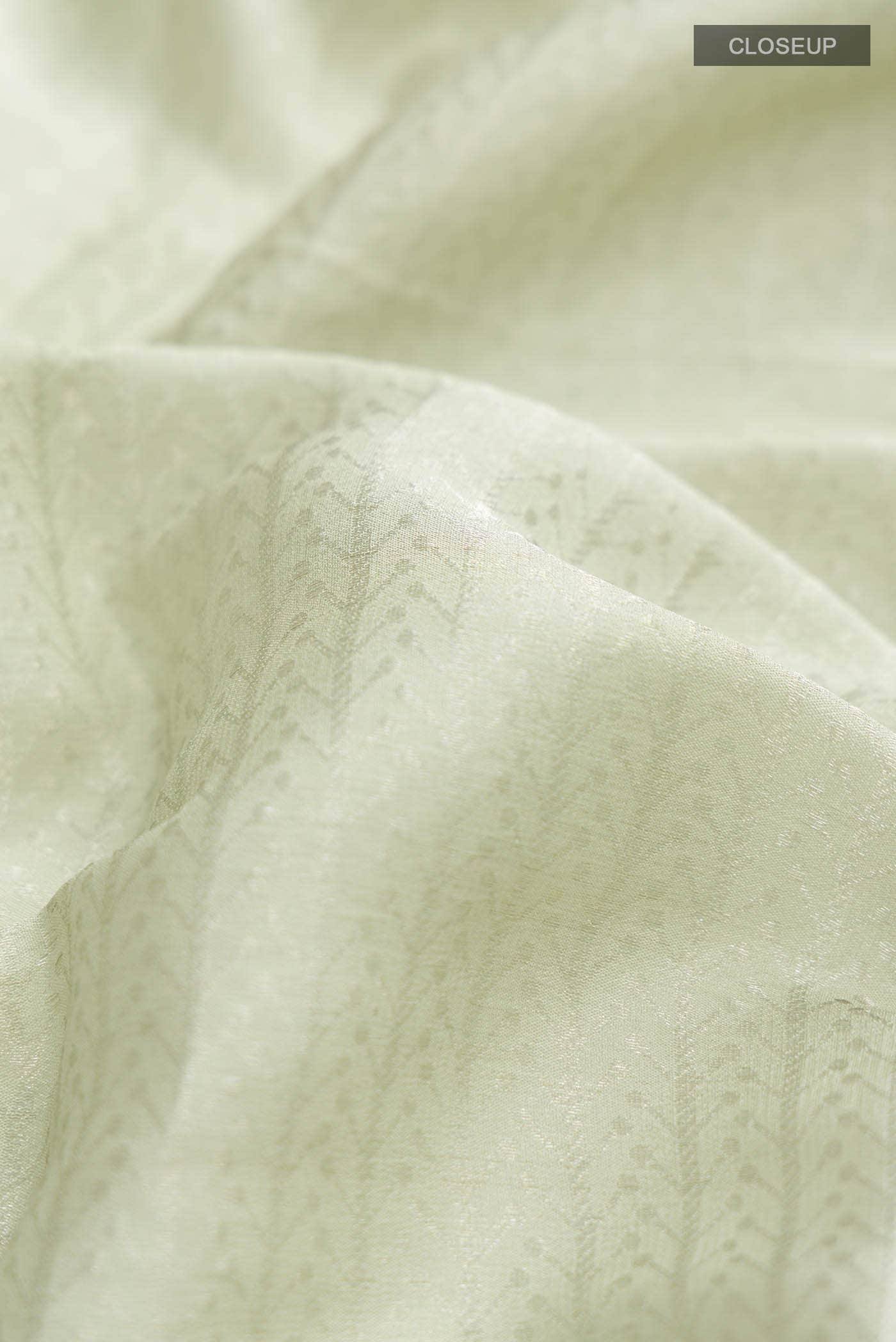 Light Green Mysore Crepe Saree