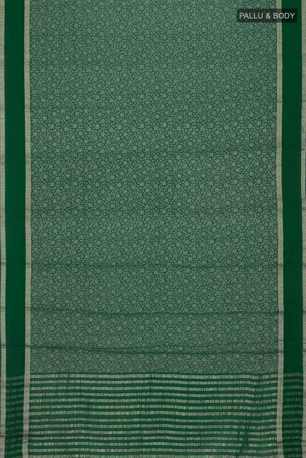 Green Mysore Crepe Saree