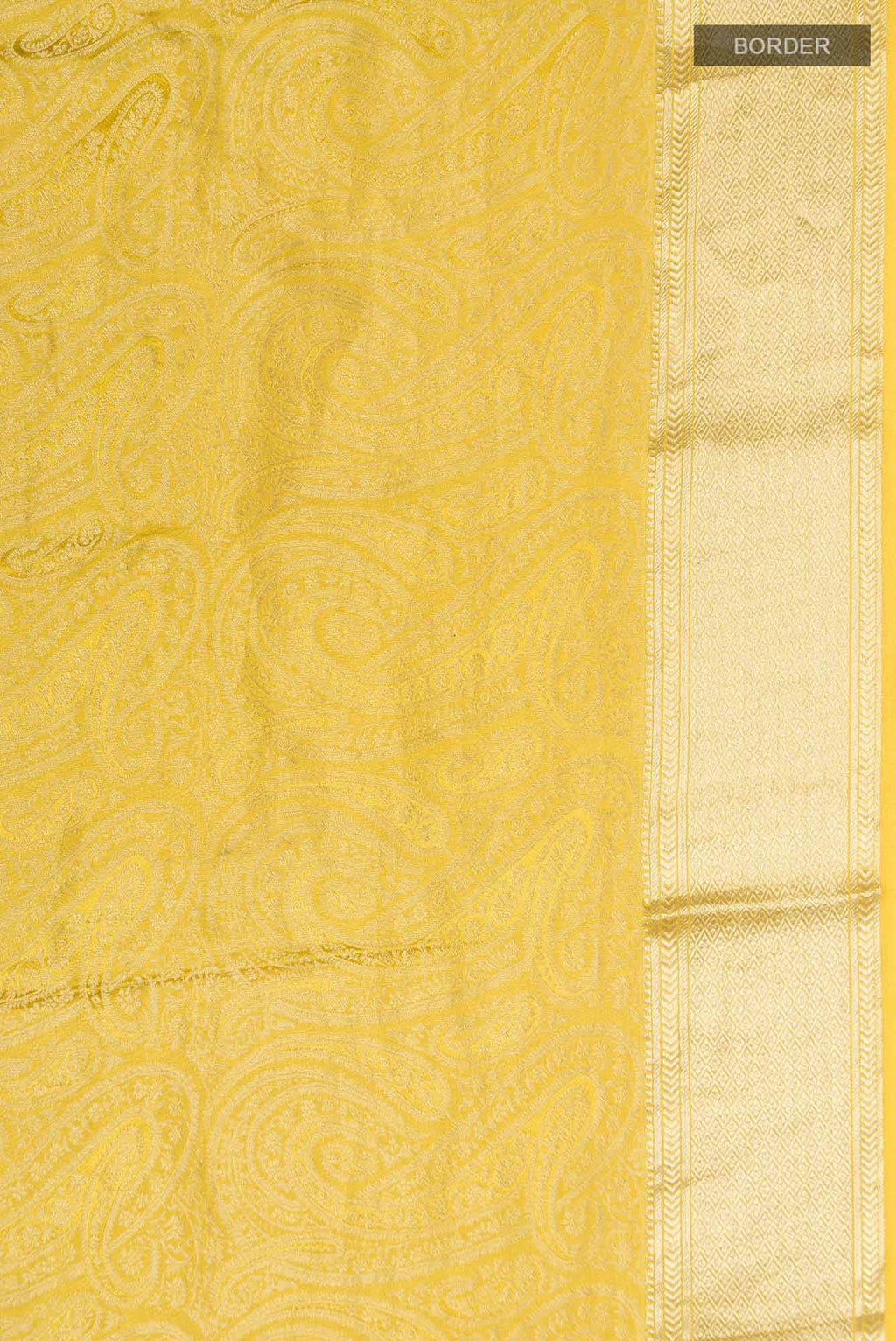 Yellow Mysore Crepe Saree