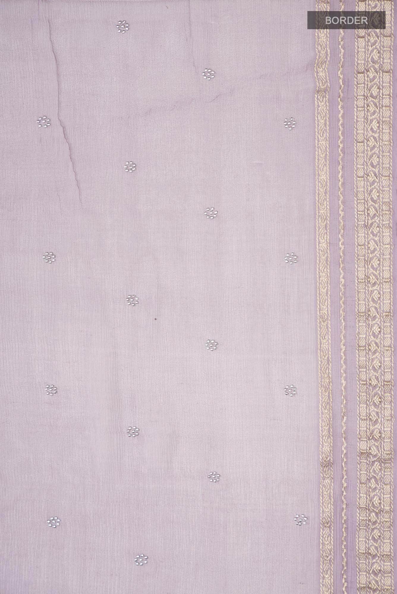 Lavender Mysore Chiffon Saree