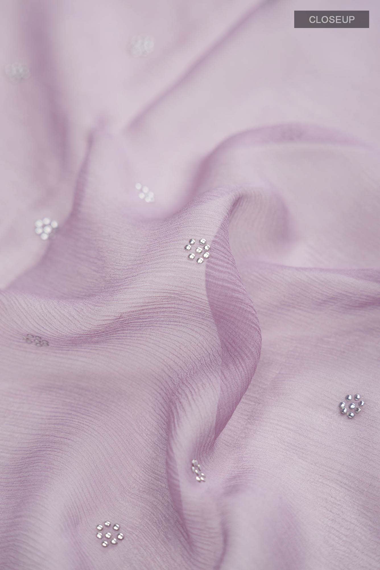 Lavender Mysore Chiffon Saree
