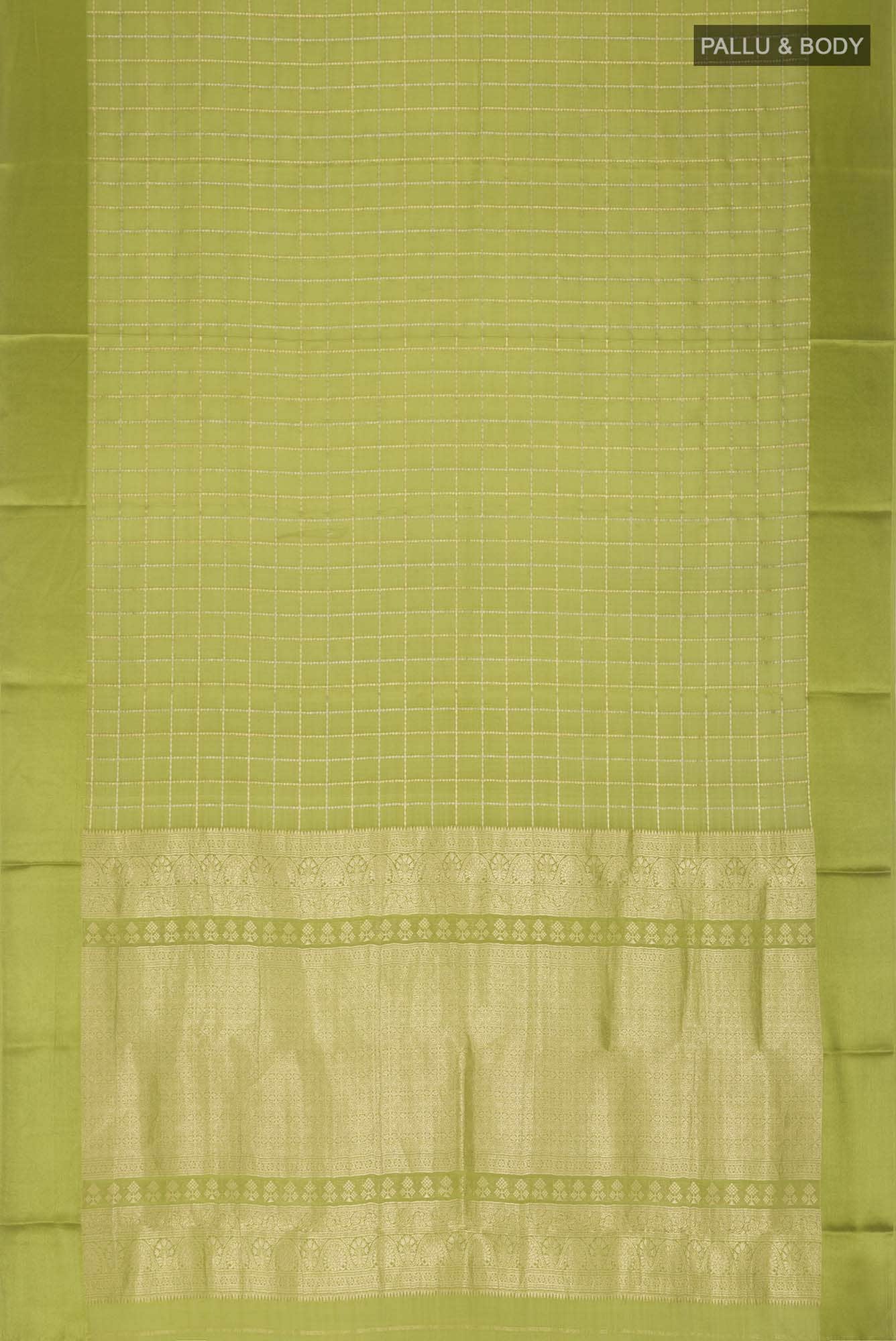 Yellow Mysore Crepe Saree