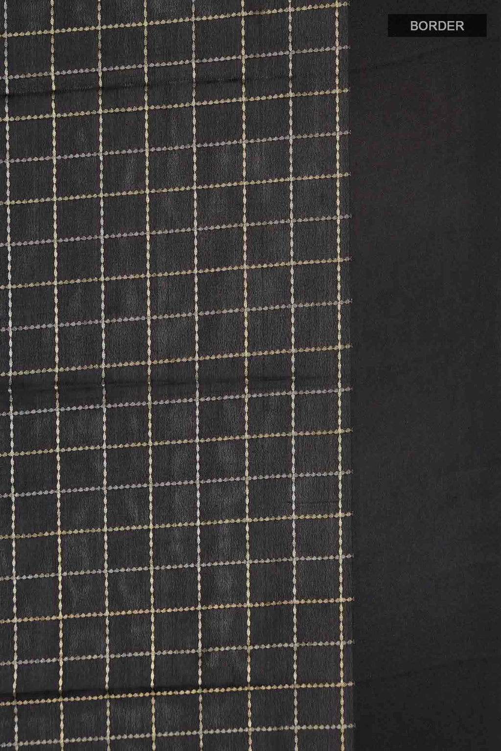 Black Mysore Crepe Saree