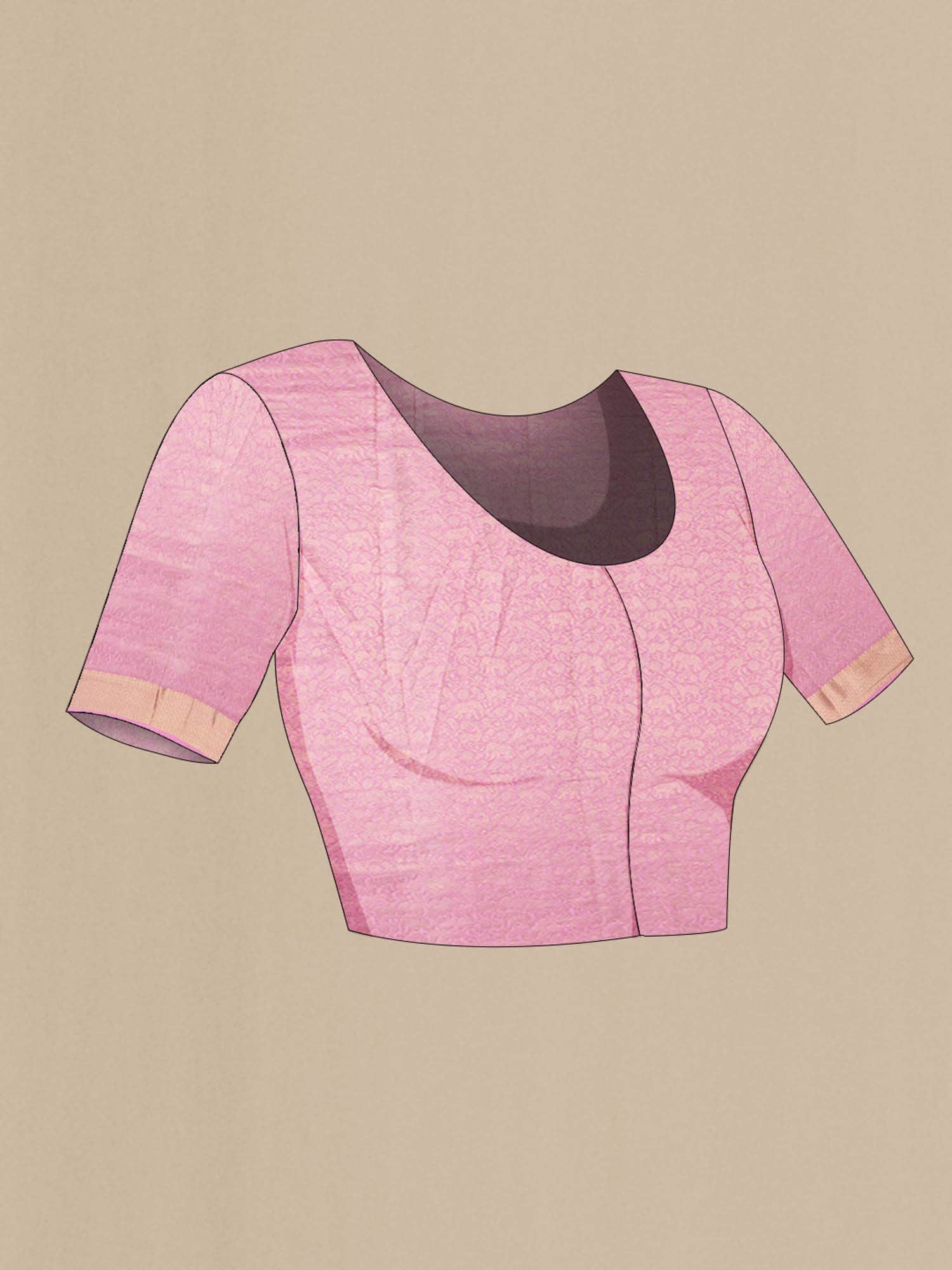 Rose pink Mysore Georgette Saree
