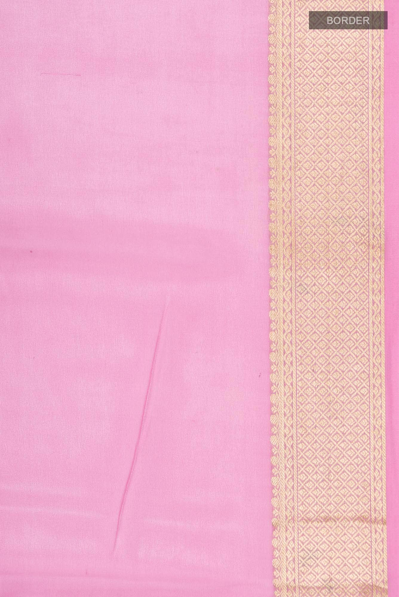 Rose pink Mysore Georgette Saree