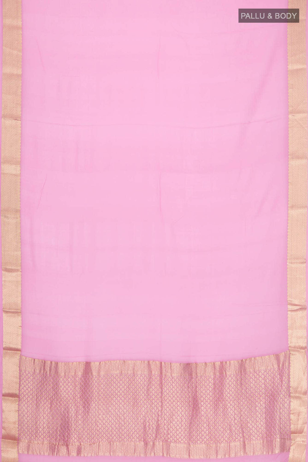Rose pink Mysore Georgette Saree