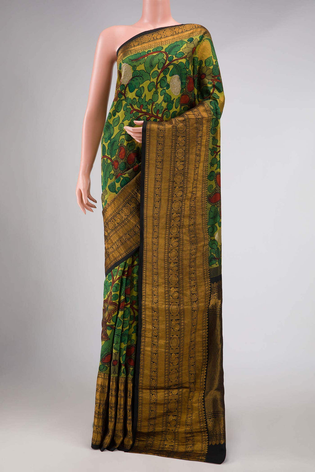 Light Green Kanchipuram Silk Saree