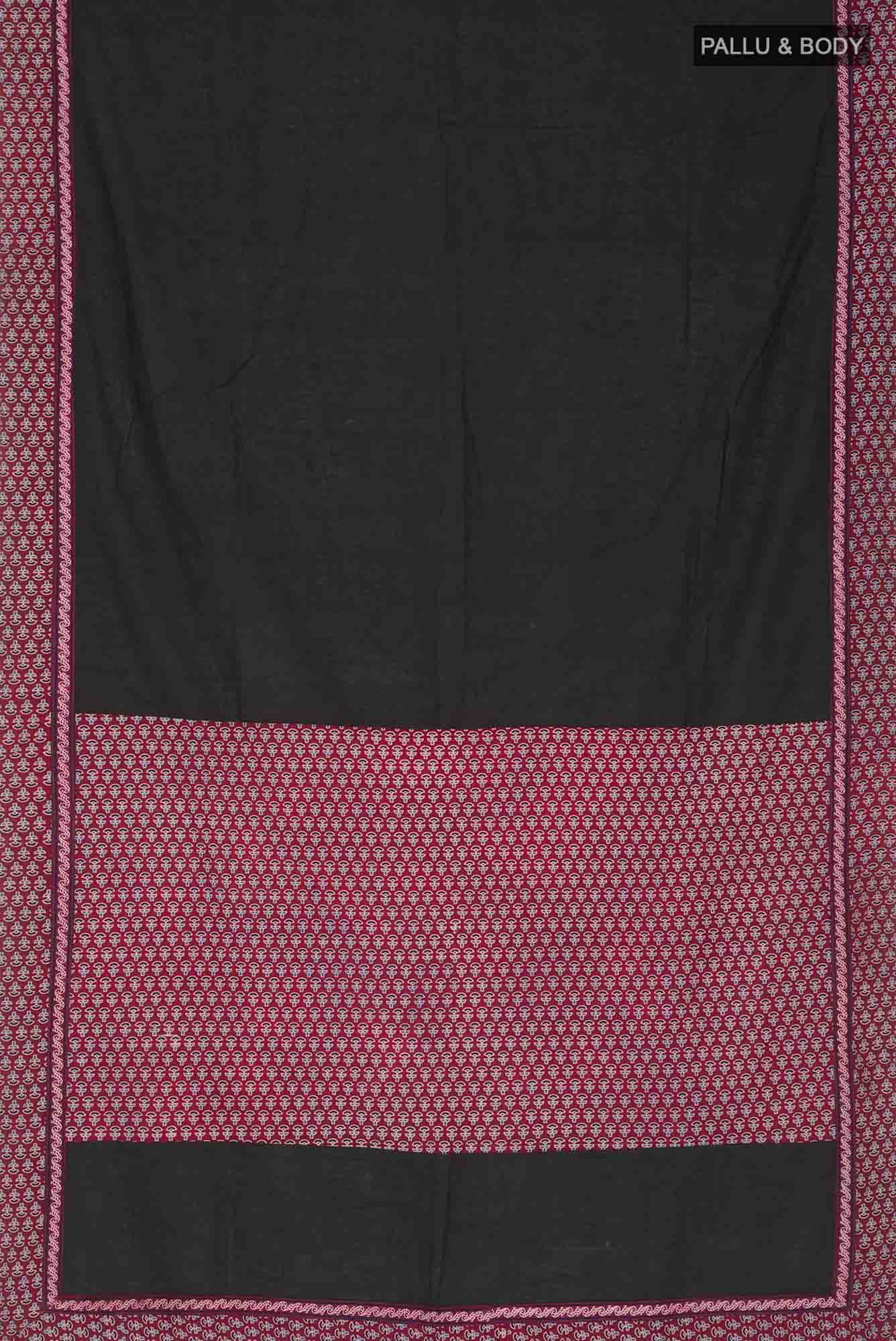 Black Cotton Saree