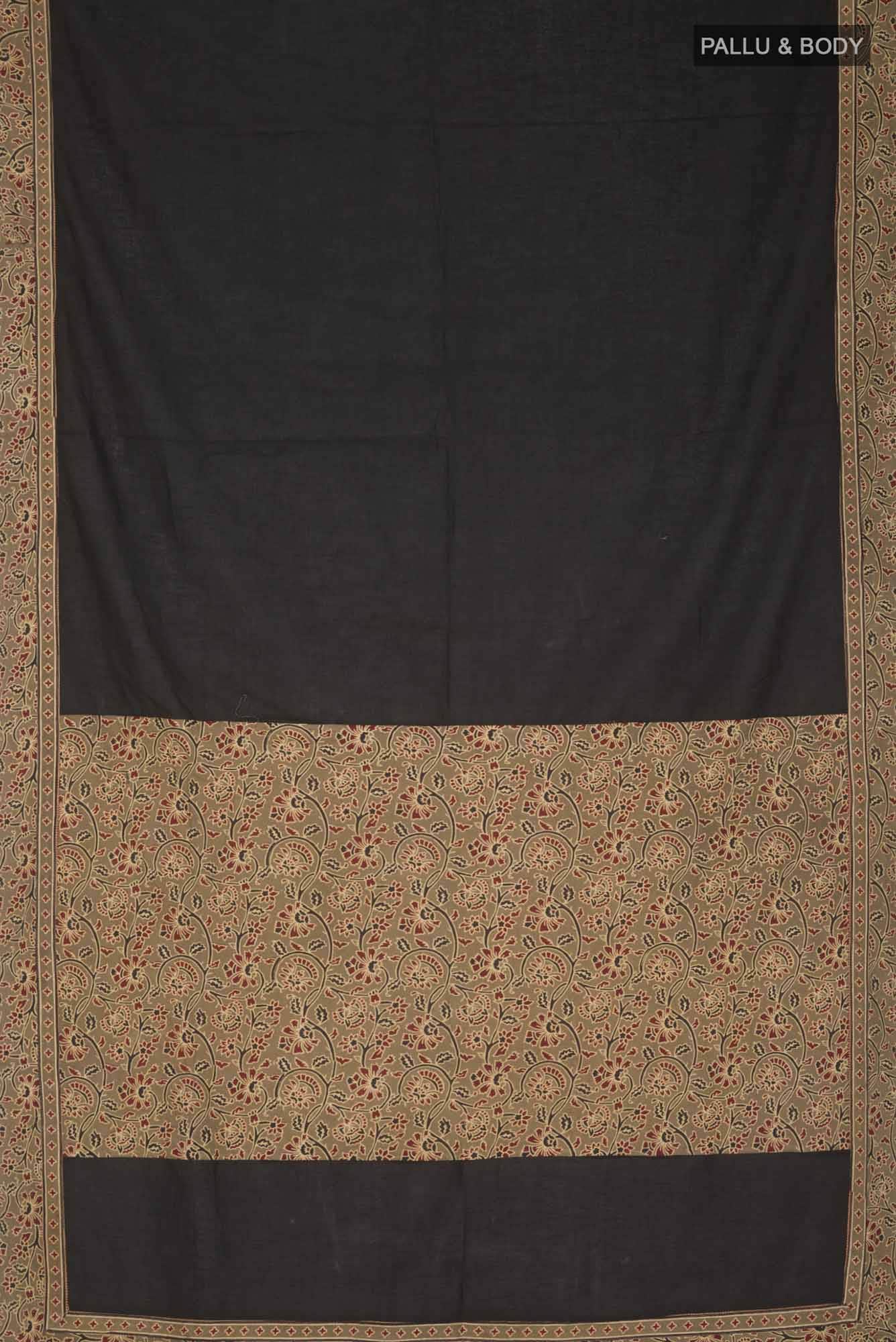 Black Cotton Saree