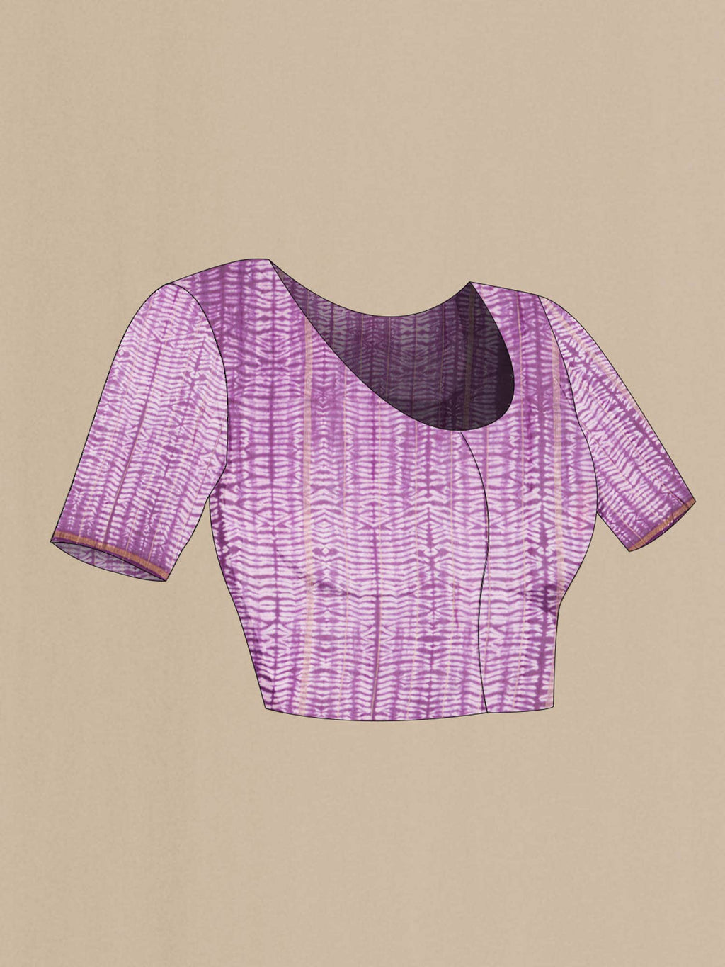Violet Chanderi Silk Cotton Saree