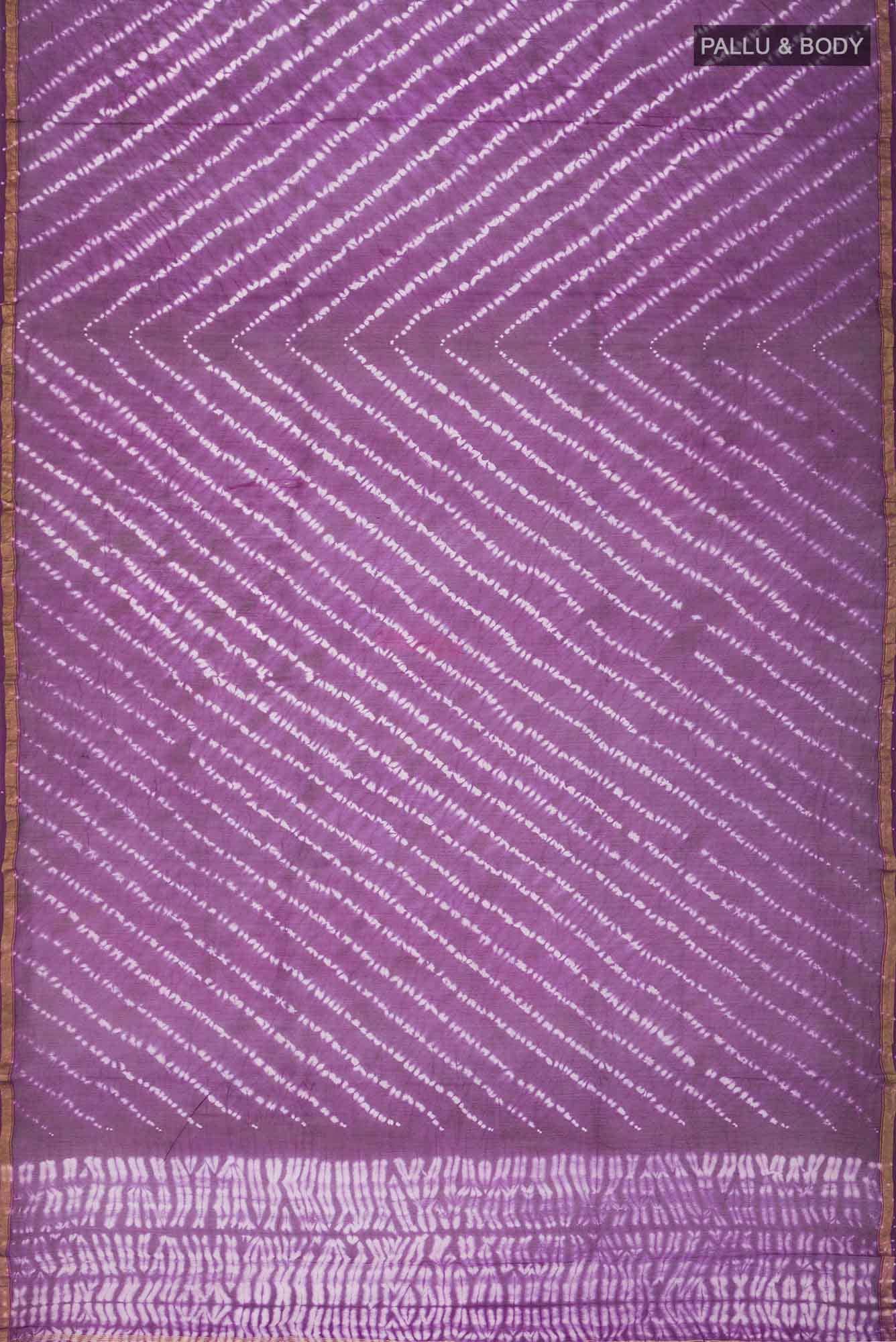 Violet Chanderi Silk Cotton Saree